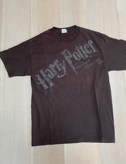 image of Harry Potter And The Deathly Hallows Part 1 Dark Brown Movie in Black, Men's (Size Medium)