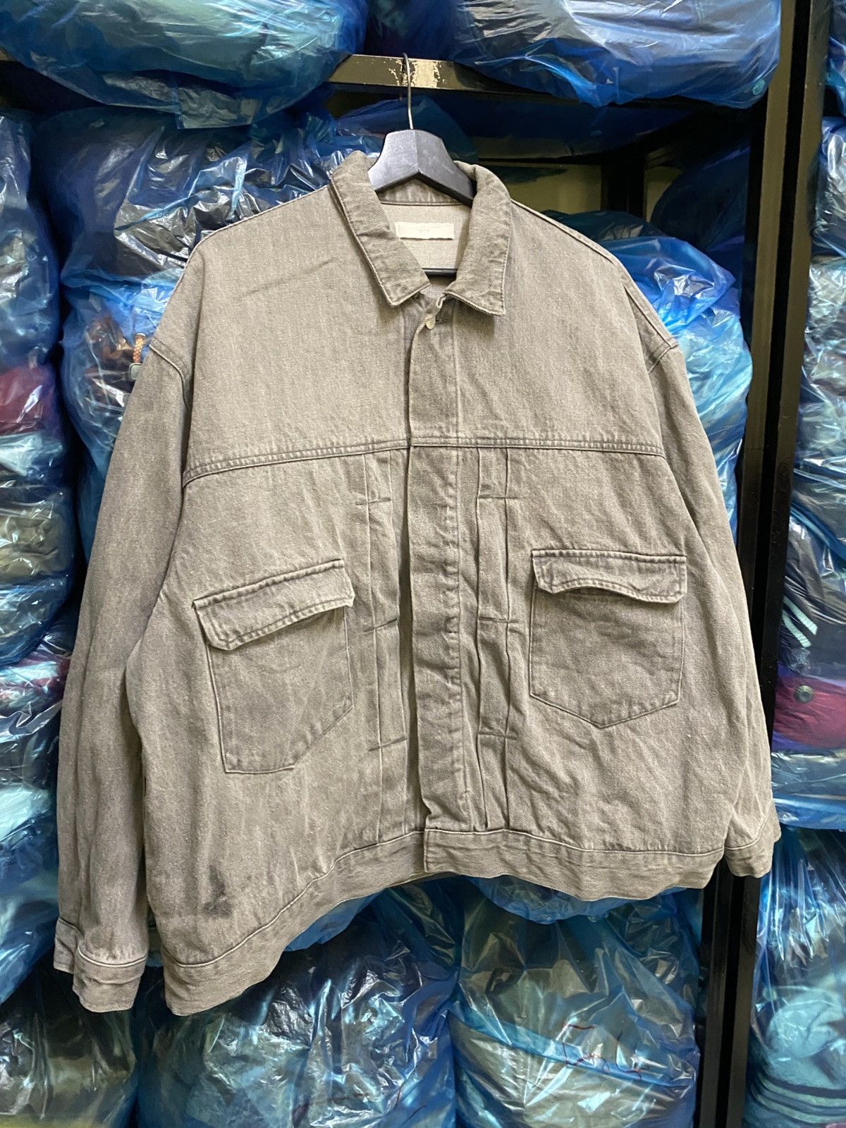 Vintage WYM Oversized Vintage Workwear Jacket – 100% Cotton – Light Size US M / EU 48-50 / 2 - 5 Thumbnail