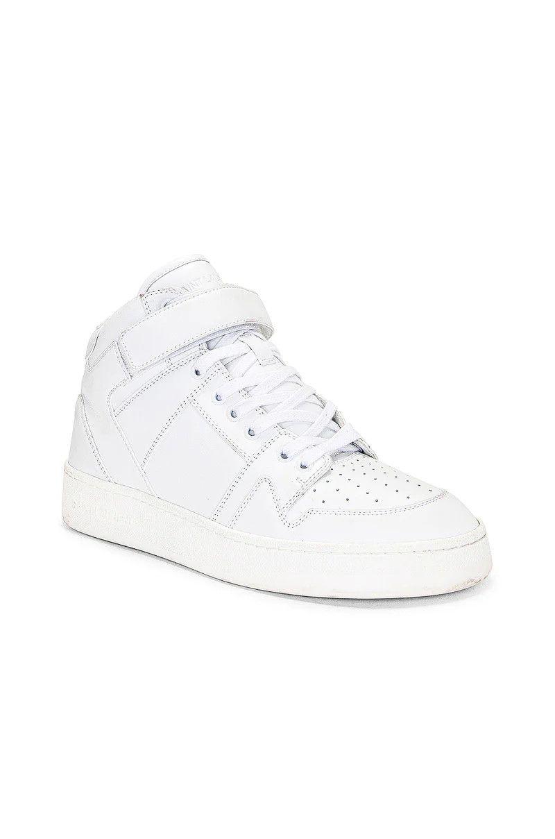 Saint Laurent Paris oc11z1125 Lax Sneakers in Washed Out Effect Leather in White Size US 7 / IT 37 - 2 Thumbnail