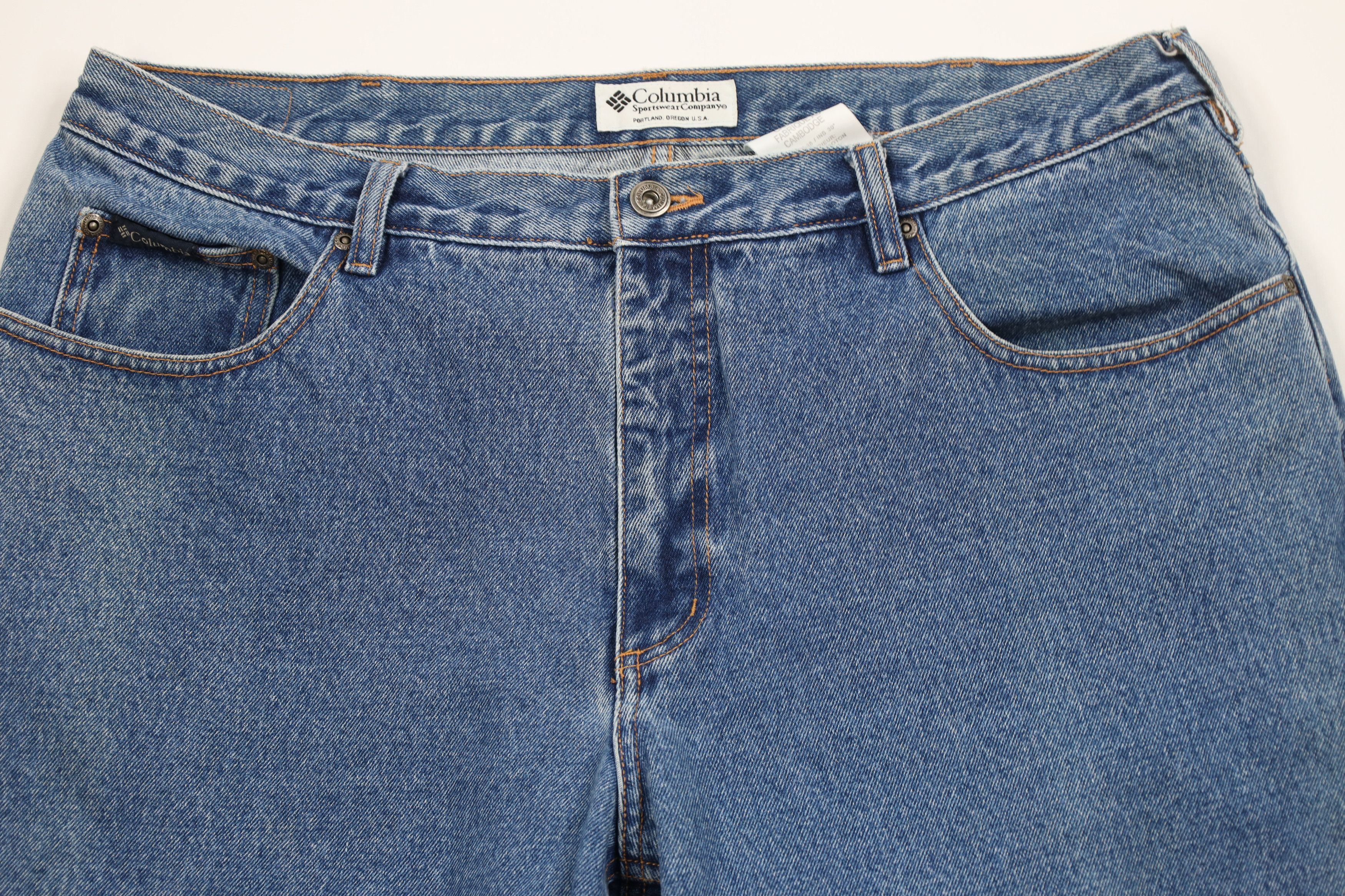 Columbia Vintage 90s Columbia Spell Out Relaxed Wide Leg Denim Jeans Size US 38 / EU 54 - 2 Thumbnail