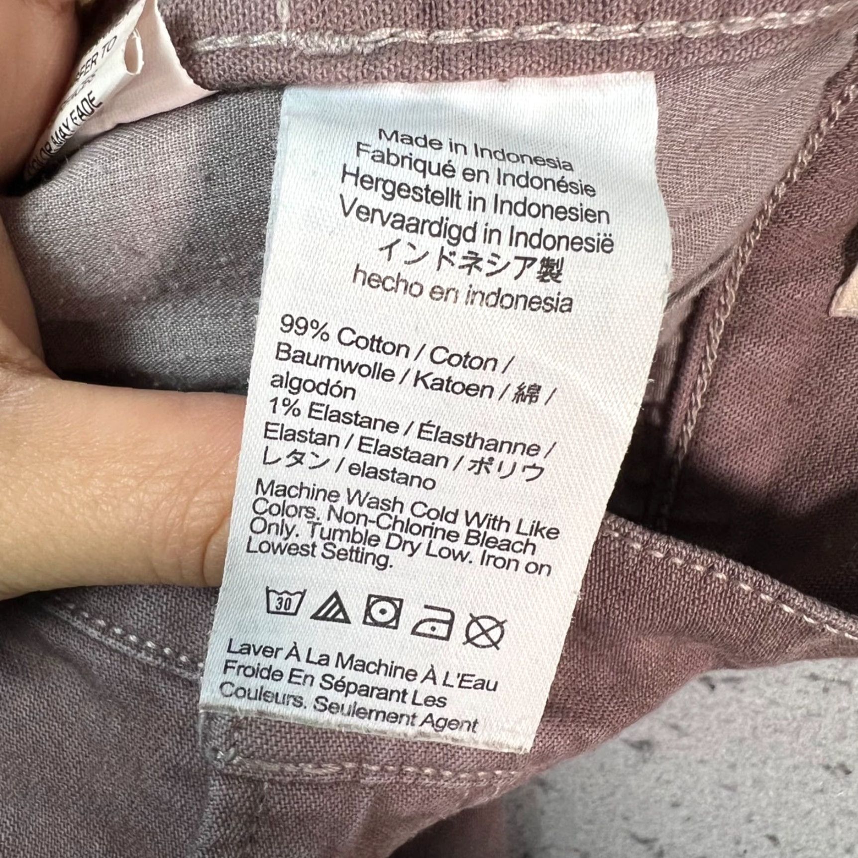 Madewell Madewell Pants Womens 25 Wide-Leg Stretch Cotton High Waist Mauve Size 42" / US 20 - 5 Thumbnail