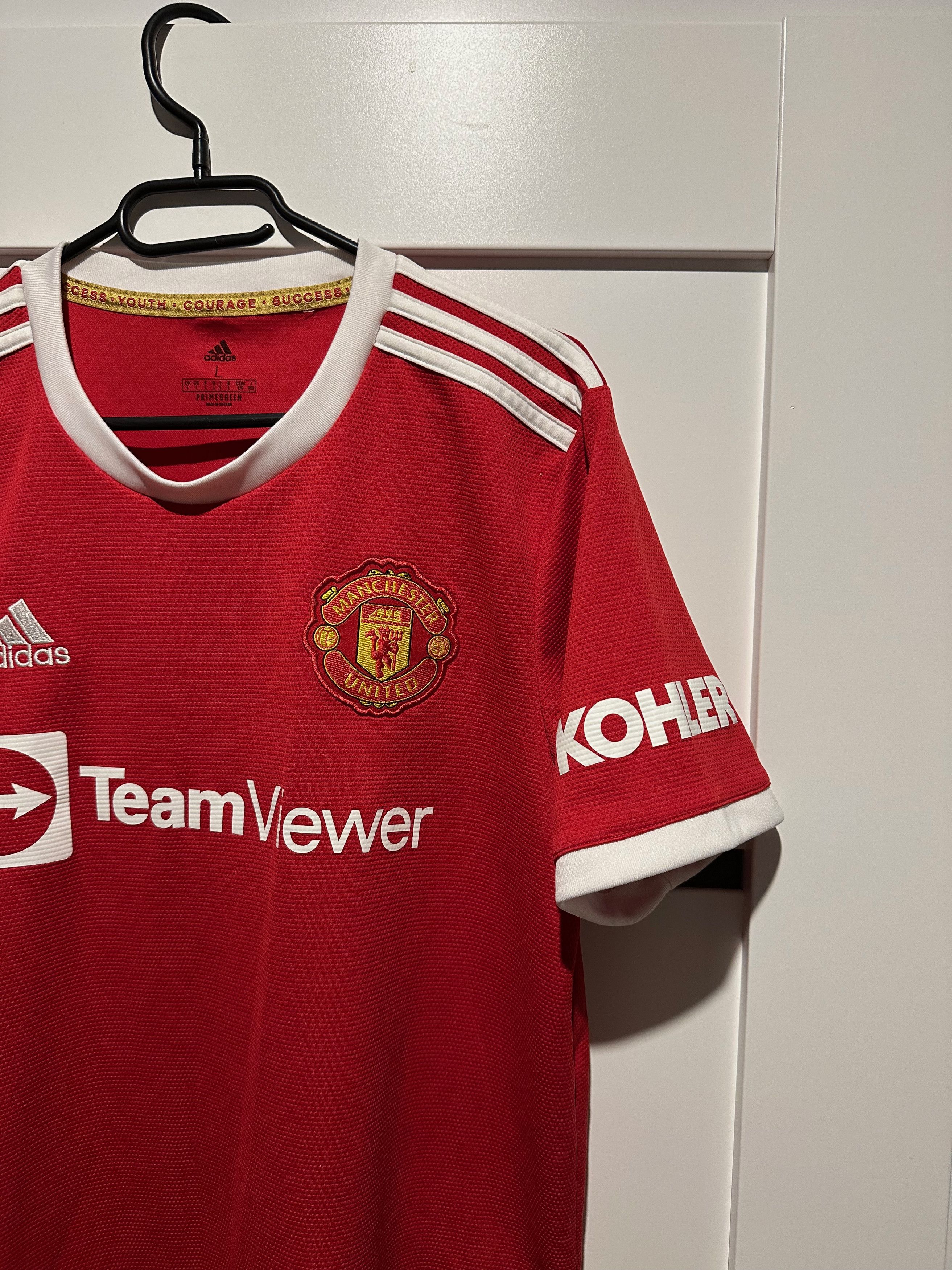 Adidas 2021 Manchester United Adidas Home Soccer Jersey Size US L / EU 52-54 / 3 - 4 Thumbnail