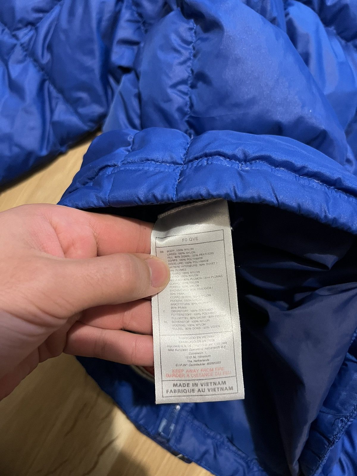 Nike × Vintage Nike vintage puffer jacket y2k style drill blue 90s Size US M / EU 48-50 / 2 - 9 Thumbnail