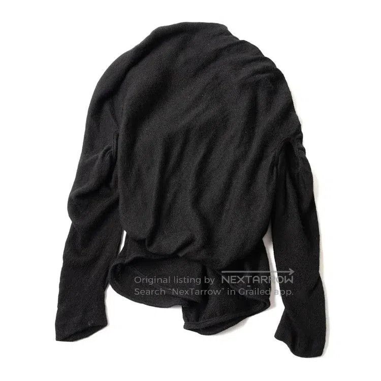 Yohji Yamamoto YOHJI YAMAMOTO Alpaca Wool Knit Open Cardigan with Sculptu Size L / US 10 / IT 46 - 8 Thumbnail