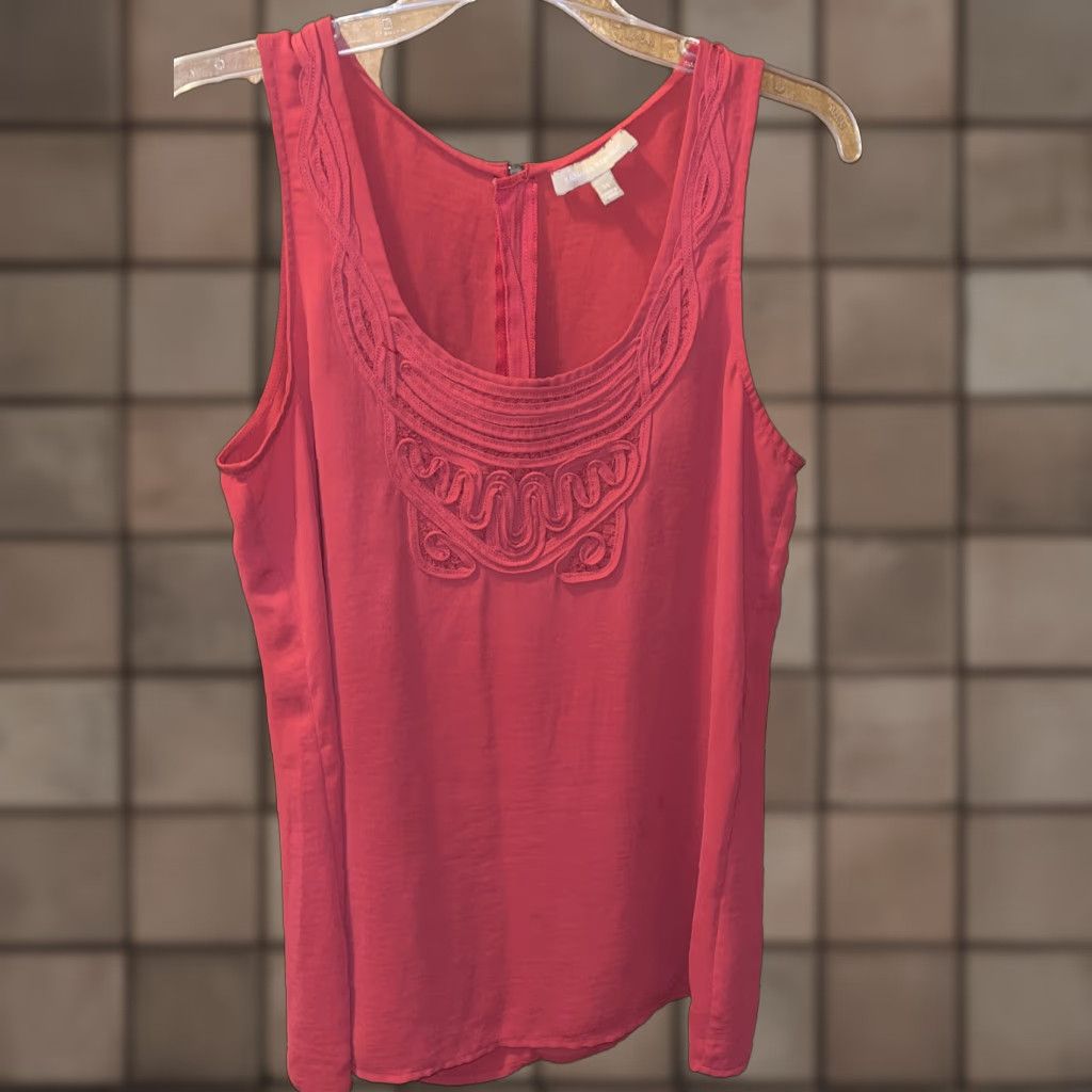Banana Republic Banana Republic Blouse Womens M Pink Sleeveless W/ Decorative Ribbon Shirt Size M / US 6-8 / IT 42-44 - 1 Thumbnail