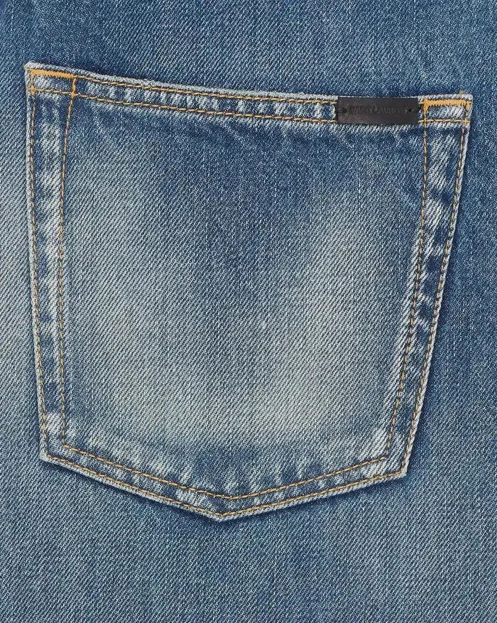 Saint Laurent Paris o1bcso1str0326 Slim Fit Jeans In Deauville in Blue Size US 30 / EU 46 - 3 Thumbnail