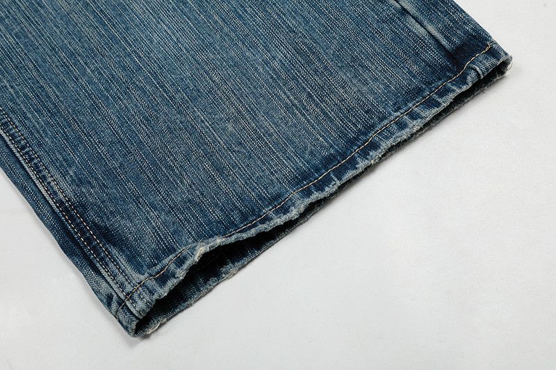 Jean Men's Retro American Style Washed Studded Jeans Size US 32 / EU 48 - 5 Thumbnail