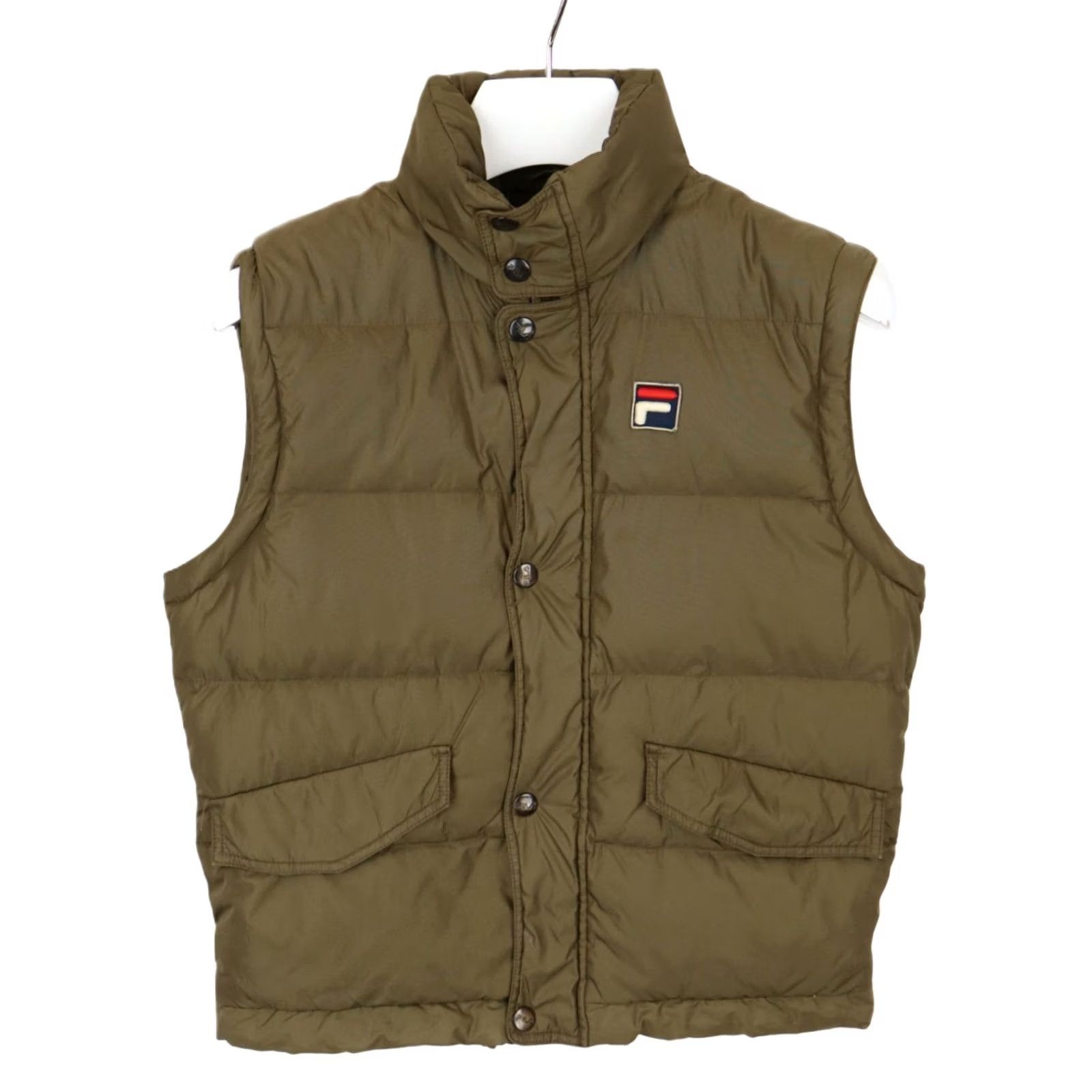 Fila FILA Waistcoat Men's XS Full Zip Down Filled Quilted Hidden Hood Brown Size US XS / EU 42 / 0 - 2 Thumbnail