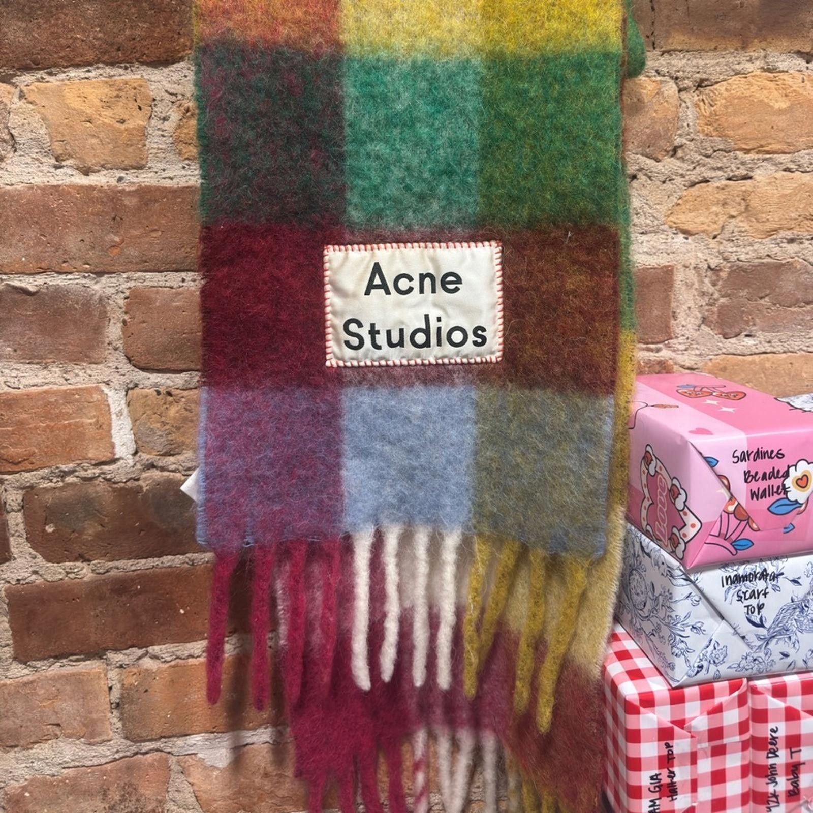 Acne Studios ACNE STUDIOS PLAID MOHAIR SCARF Size ONE SIZE - 4 Thumbnail
