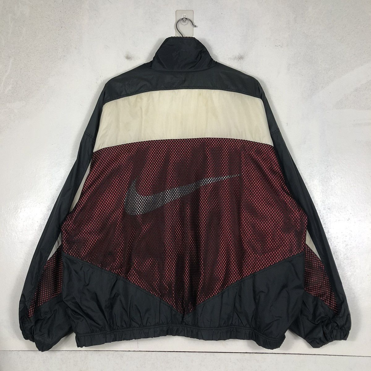 Nike 📌VINTAGE NIKE WINDBREAKER DOUBLE LAYER BIG SWOOSH Size US L / EU 52-54 / 3 - 10 Thumbnail