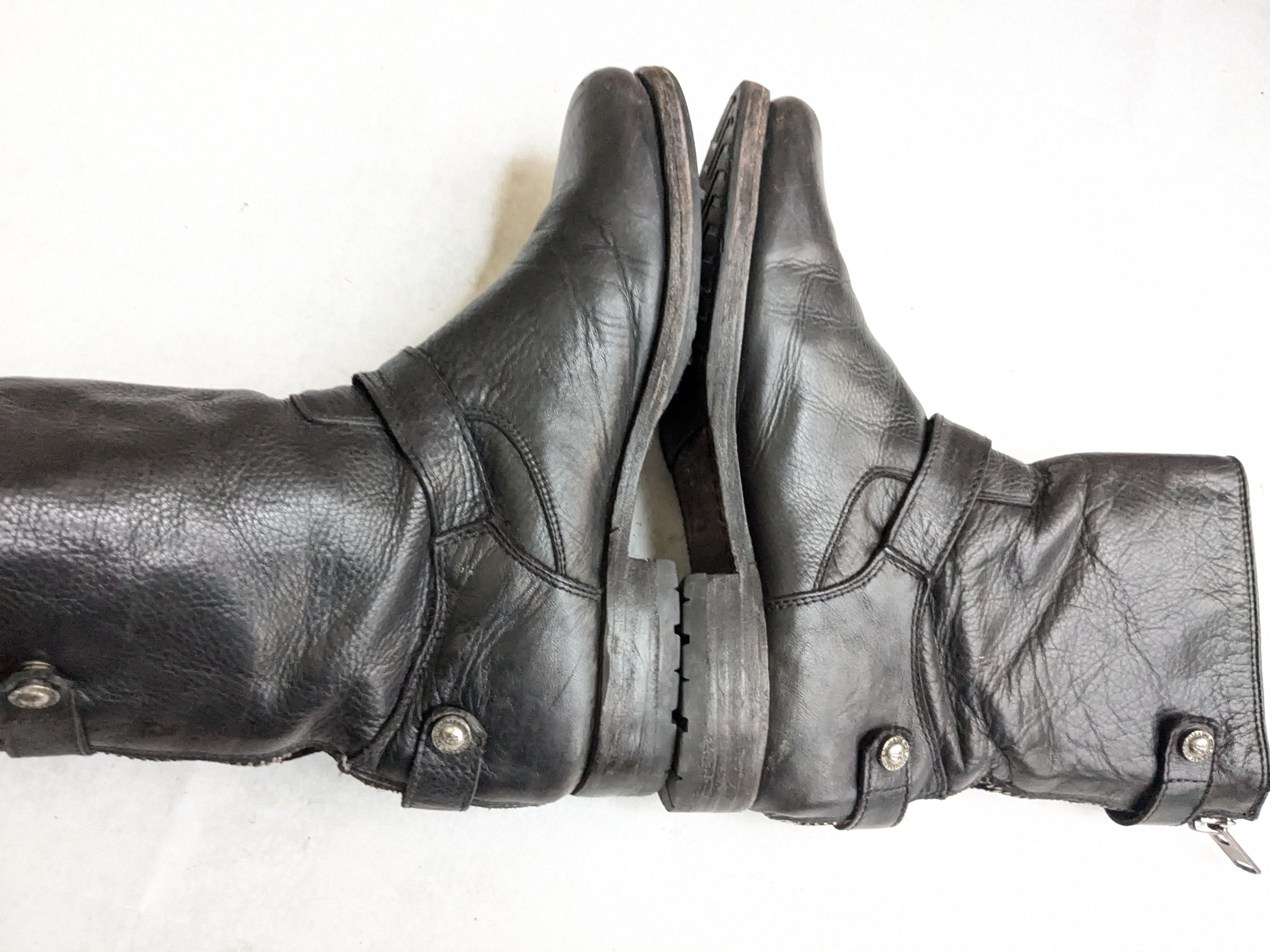 Frye Frye Engineer Boots Black Leather 7.5 Motorcycle Biker Size US 7.5 / EU 40-41 - 14 Thumbnail