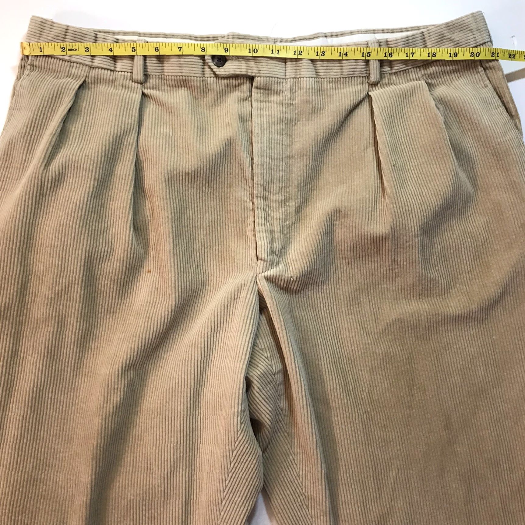 Vintage VINTAGE L.L. Bean Corduroy Pants Jeans 44x34 Beige Flat Front Mens USA Size US 44 / EU 60 - 7 Thumbnail