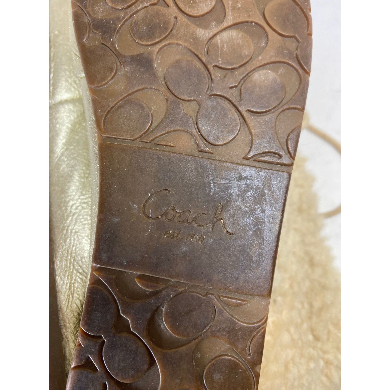 Coach Coach Gold Metallic Fur Boots 9W Size US 9 / IT 39 - 5 Thumbnail