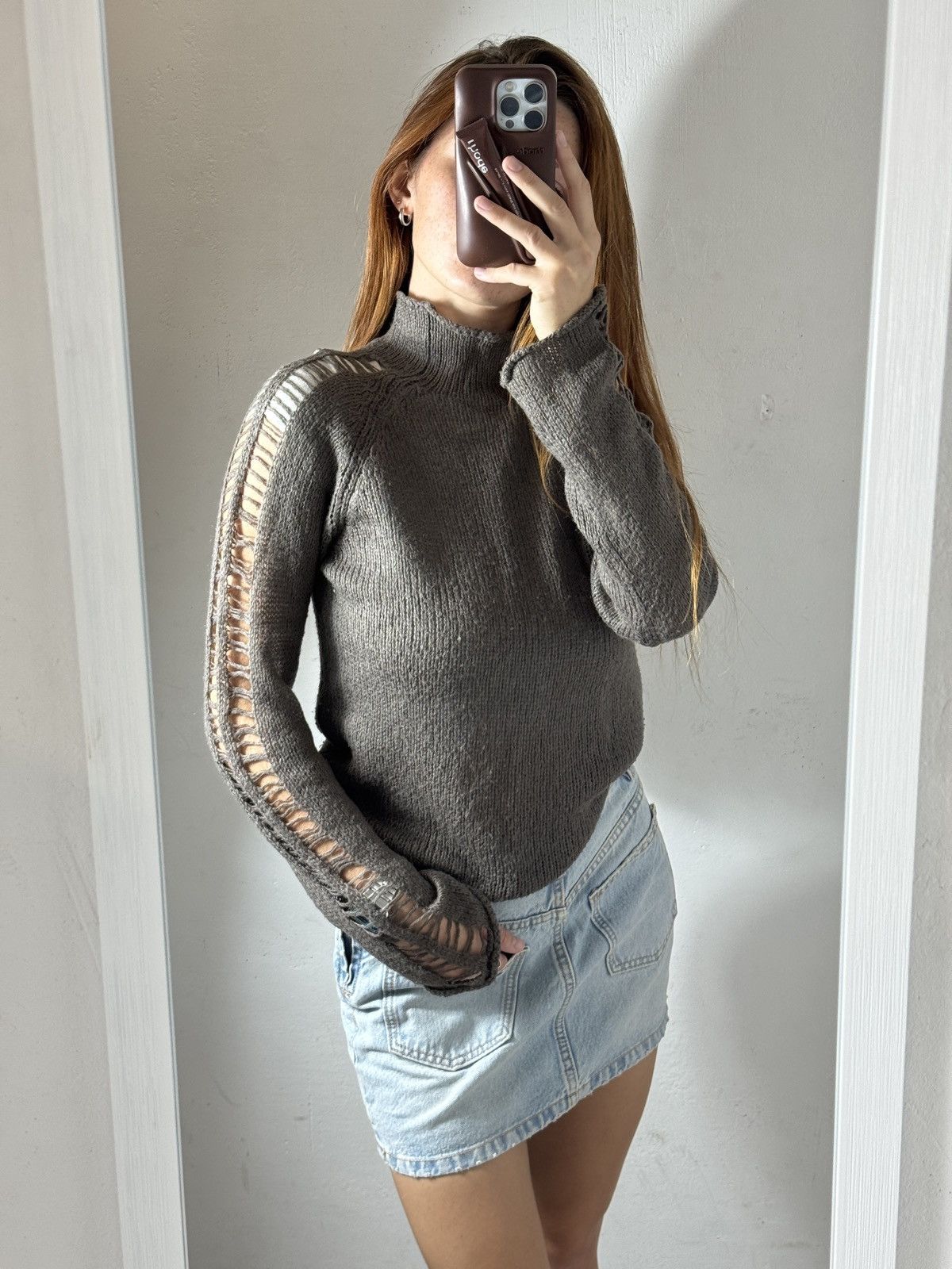 Sisley VINTAGE SISLEY 2000s KNITTED MESH SWEATER Size S / US 4 / IT 40 - 3 Thumbnail