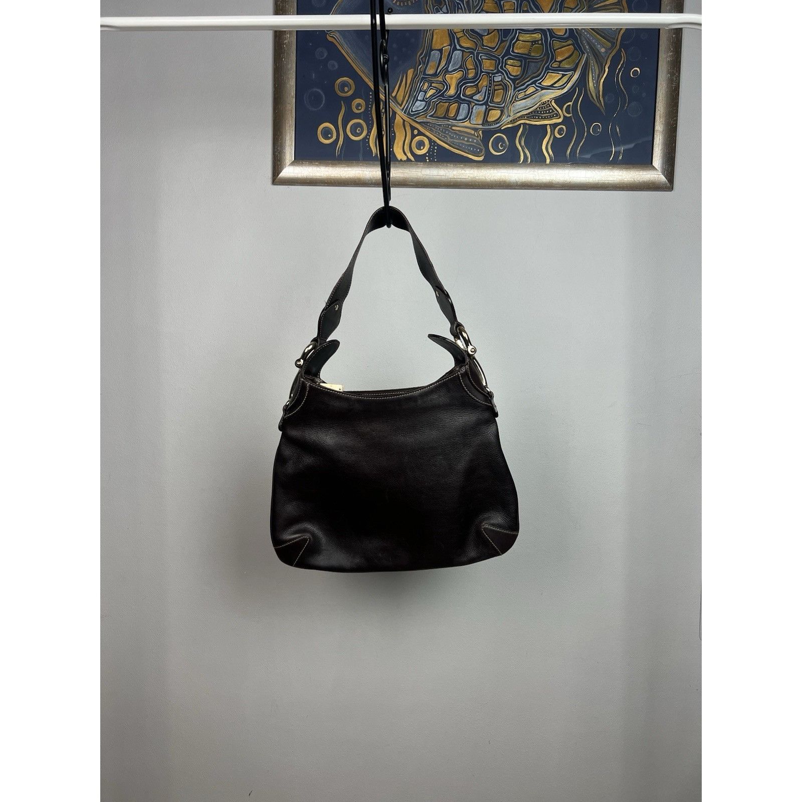 Gucci Gucci Creole Horsebit Dark Brown Leather Hobo Shoulder Bag Size ONE SIZE - 6 Thumbnail