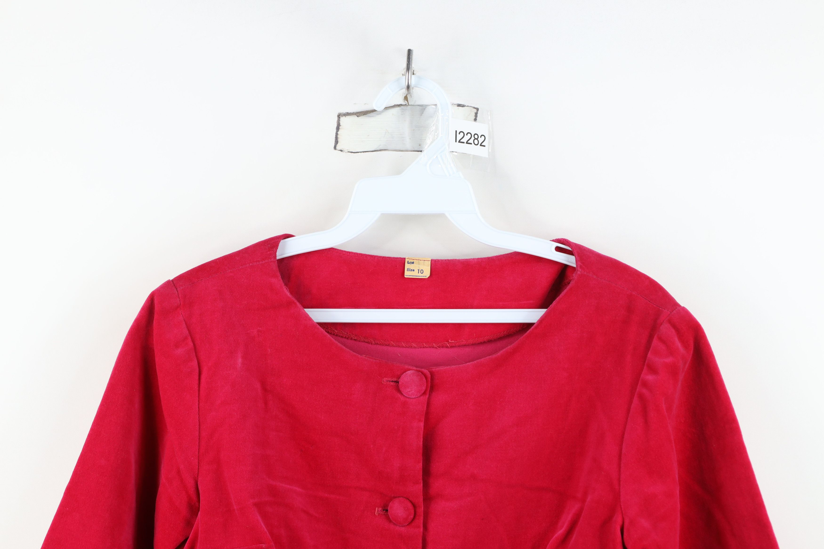 Vintage Vintage 50s Rockabilly Cropped Blazer Suit Jacket Pink USA Size L / US 10 / IT 46 - 2 Thumbnail