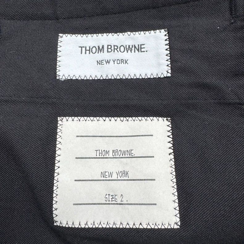 Thom Browne Thom Browne size2 Navy blue woolen casual trousers Size US 26 / EU 42 - 2 Thumbnail