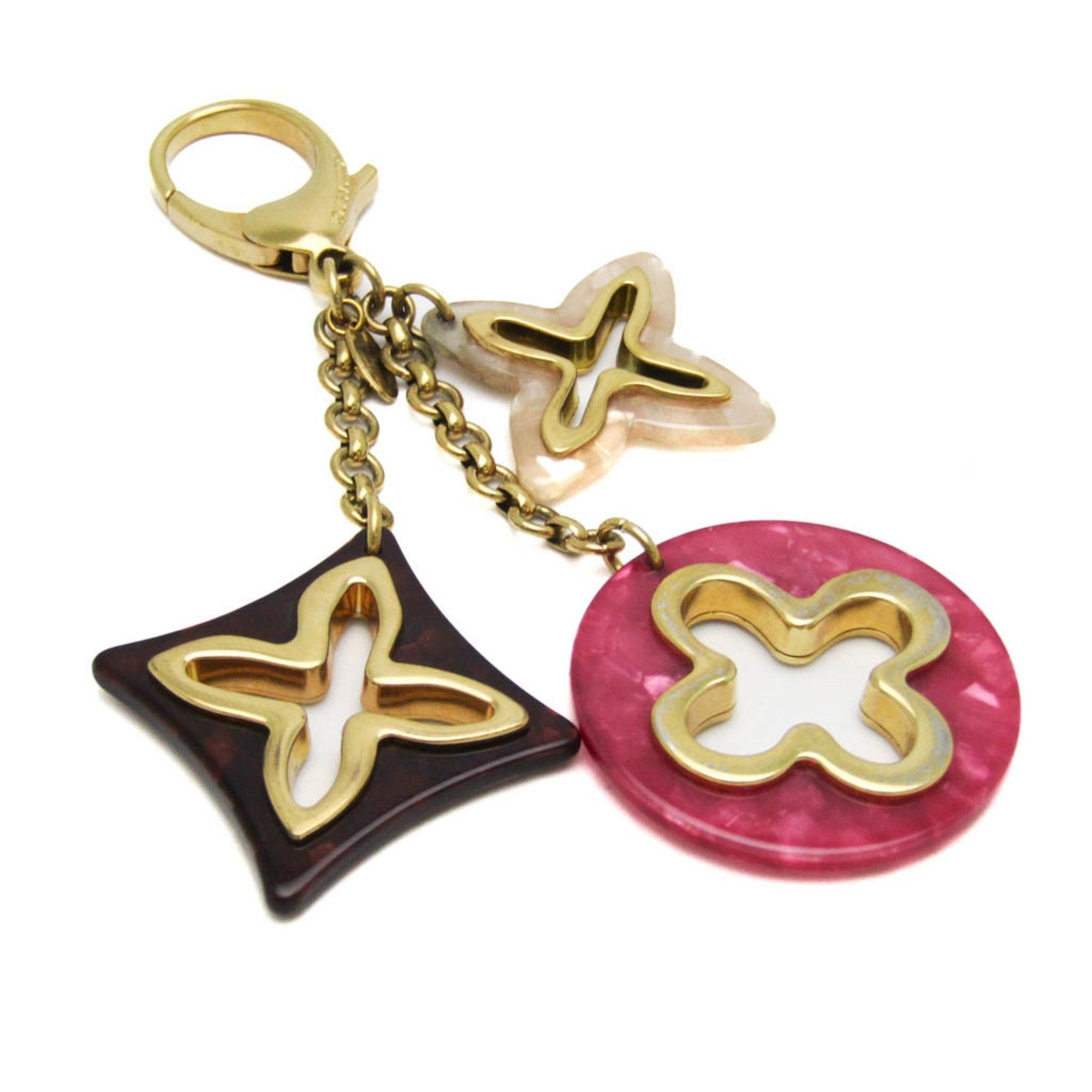 image of Louis Vuitton Bijoux Sac Ansolence Bag Charm M67946 Keyring [Brown,gold,pink], Women's