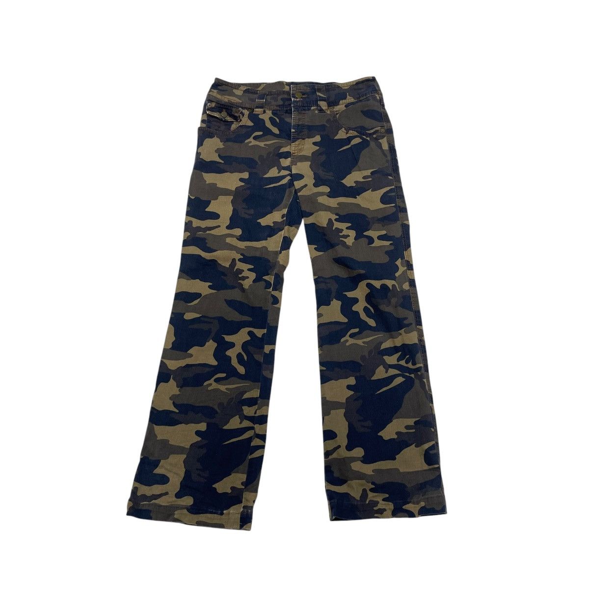 Japanese Brand 🗣️Vintage Japanese Brand La Moda Poji Camo Bootcut Denim Pant Size US M / EU 48-50 / 2 - 1 Thumbnail