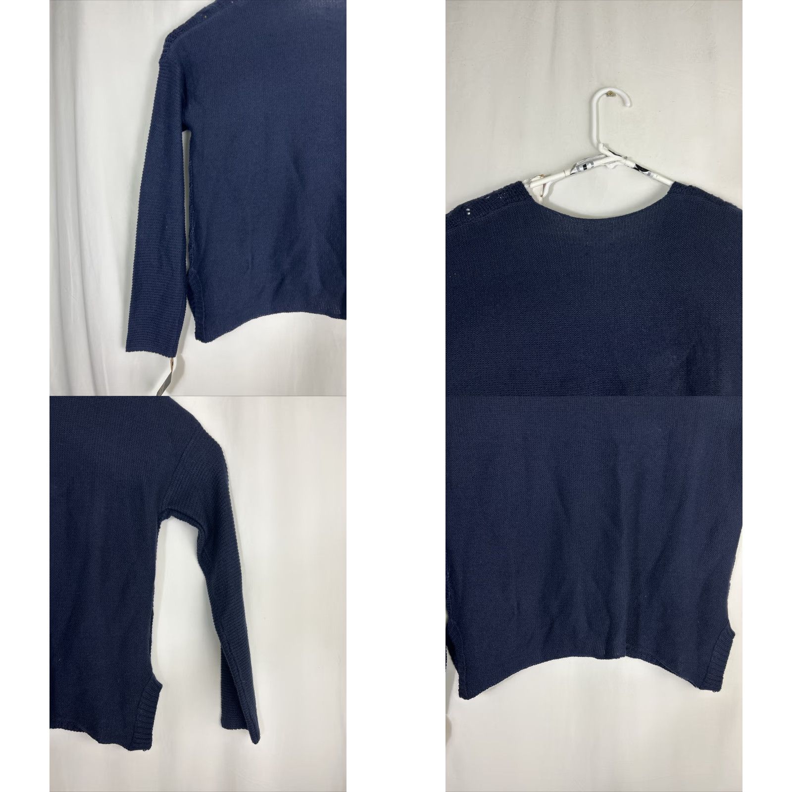 Converse Converse One Star Womens Sweater V-Neck Pullover Navy Blue M Size M / US 6-8 / IT 42-44 - 9 Thumbnail