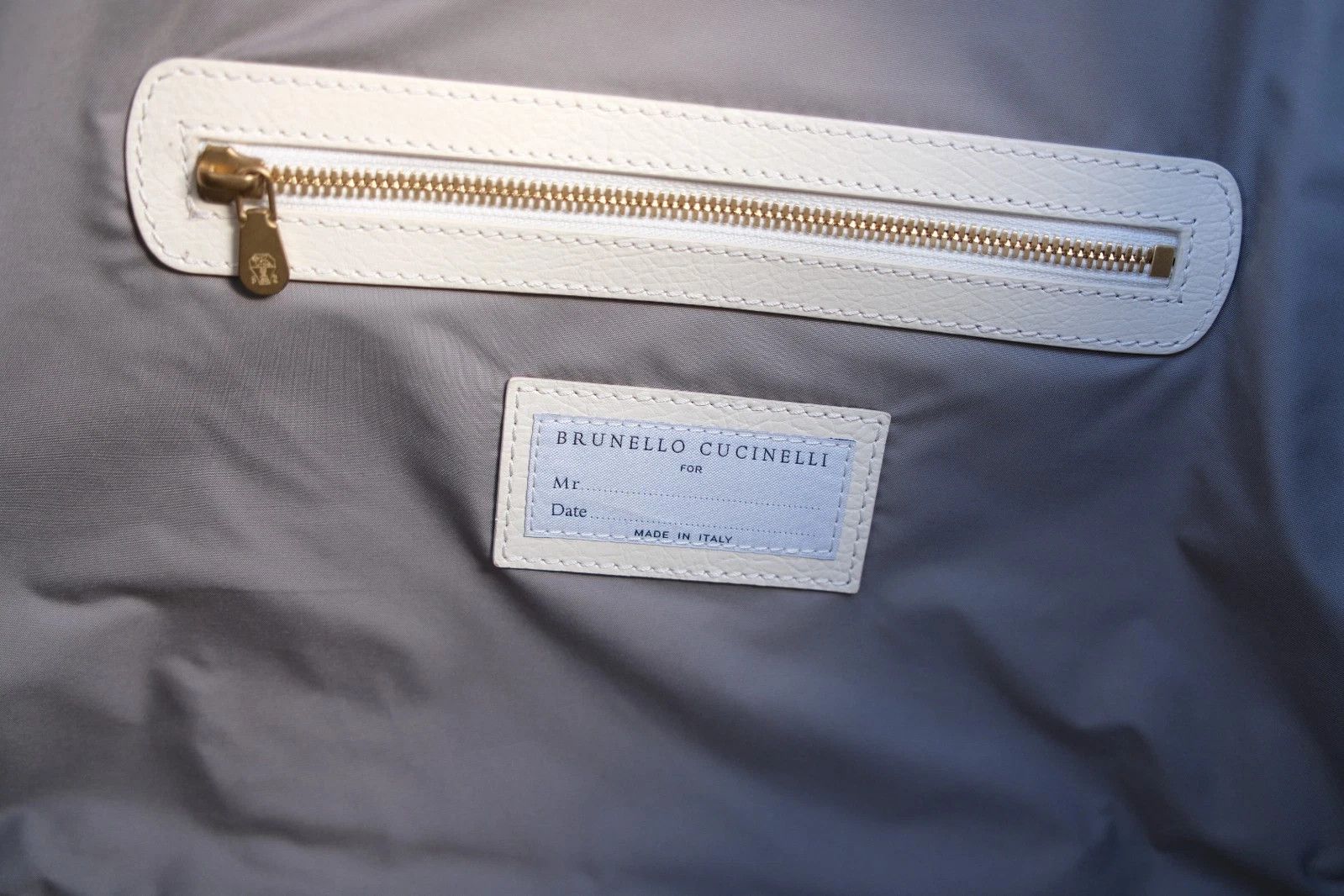 Brunello Cucinelli New Brunello Cucinelli Leather Vachetta Cream Weekend Bag Size ONE SIZE - 8 Thumbnail
