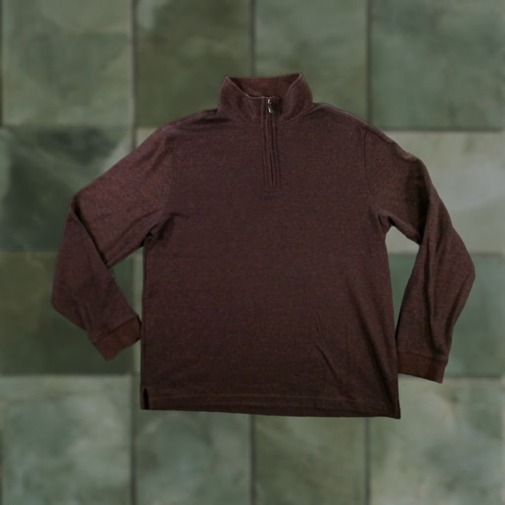 Van Heusen Van Heusen Jacket Men Large Brown Quarter Zip Pullover Classic Preppy Minimalis Windbreaker 1/4 Zip All Seasons Regular Zip 90s Mens Brown Jacket Size US L / EU 52-54 / 3 - 1 Thumbnail