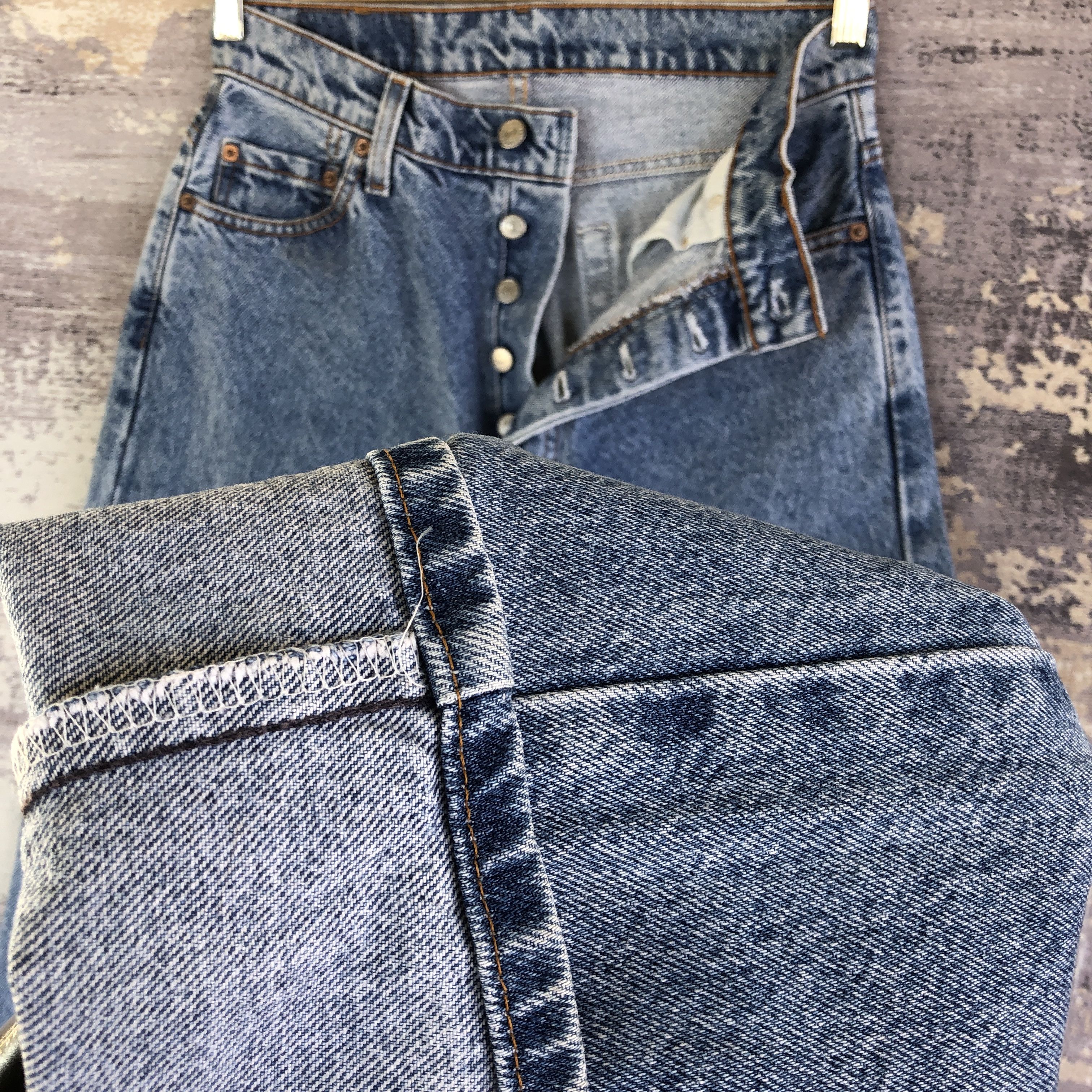 Levi's Vintage 80s Levis 505 Faded Stonewash Jeans Button Fly Denim Size US 28 / EU 44 - 8 Thumbnail