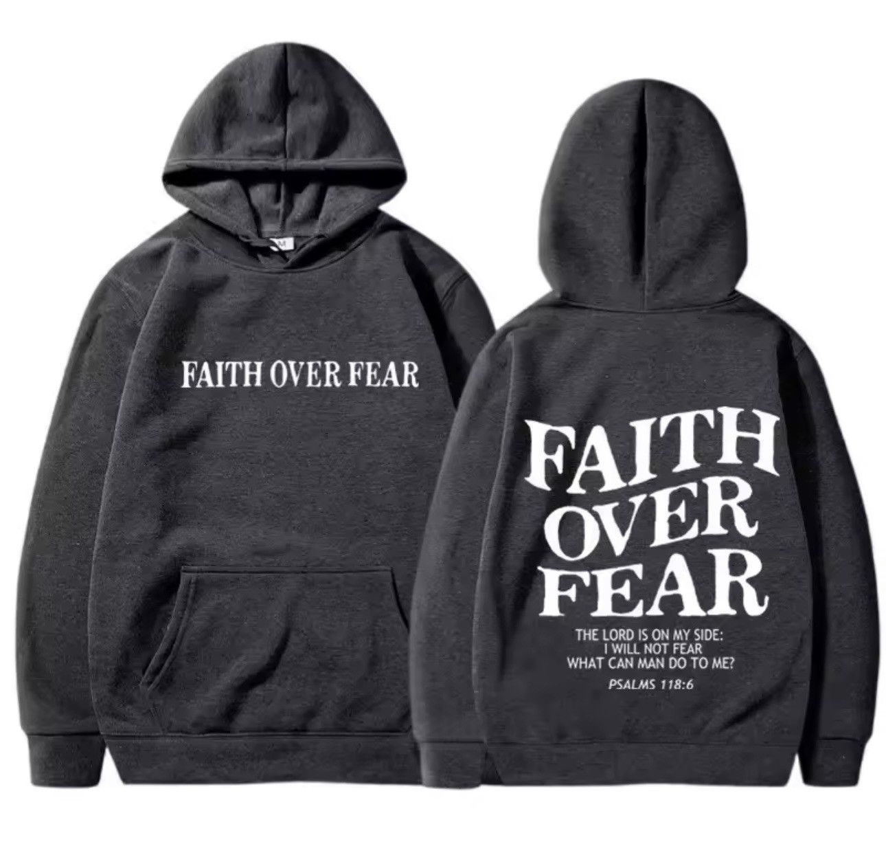 Japanese Brand Hoodie “Faith Over Fear” Size US M / EU 48-50 / 2 - 1 Thumbnail