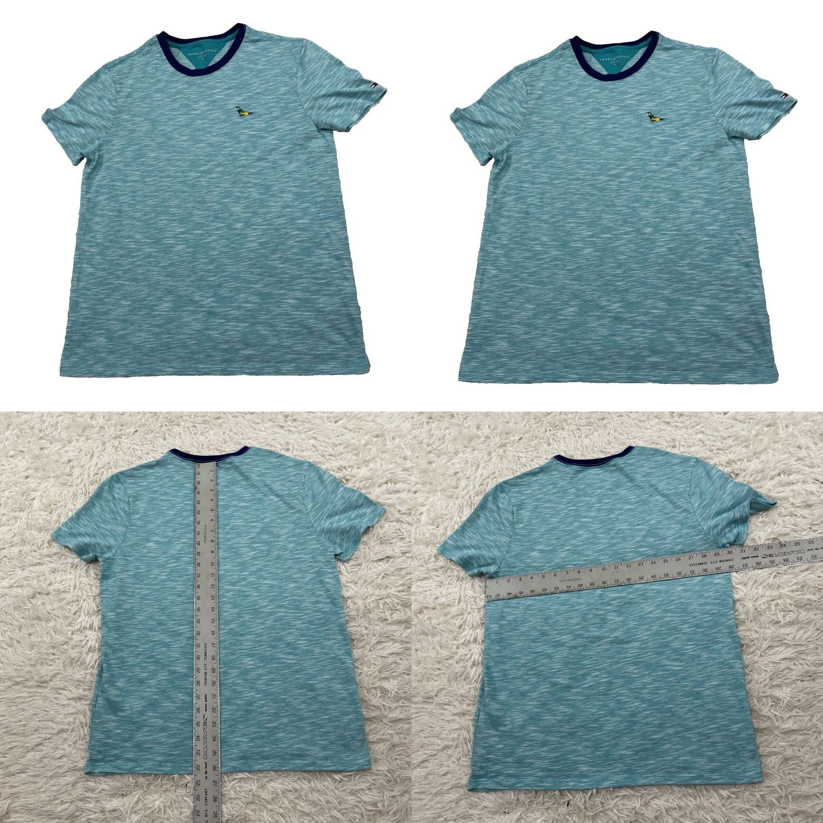 Tommy Hilfiger TOMMY HILFIGER Parrot Shirt Men M Bird Logo Mint Aqua Teal Jersey Tee Tshirt Crew Neck Short Sleeve Logo Embroidered Classic Fit Size US M / EU 48-50 / 2 - 10 Thumbnail