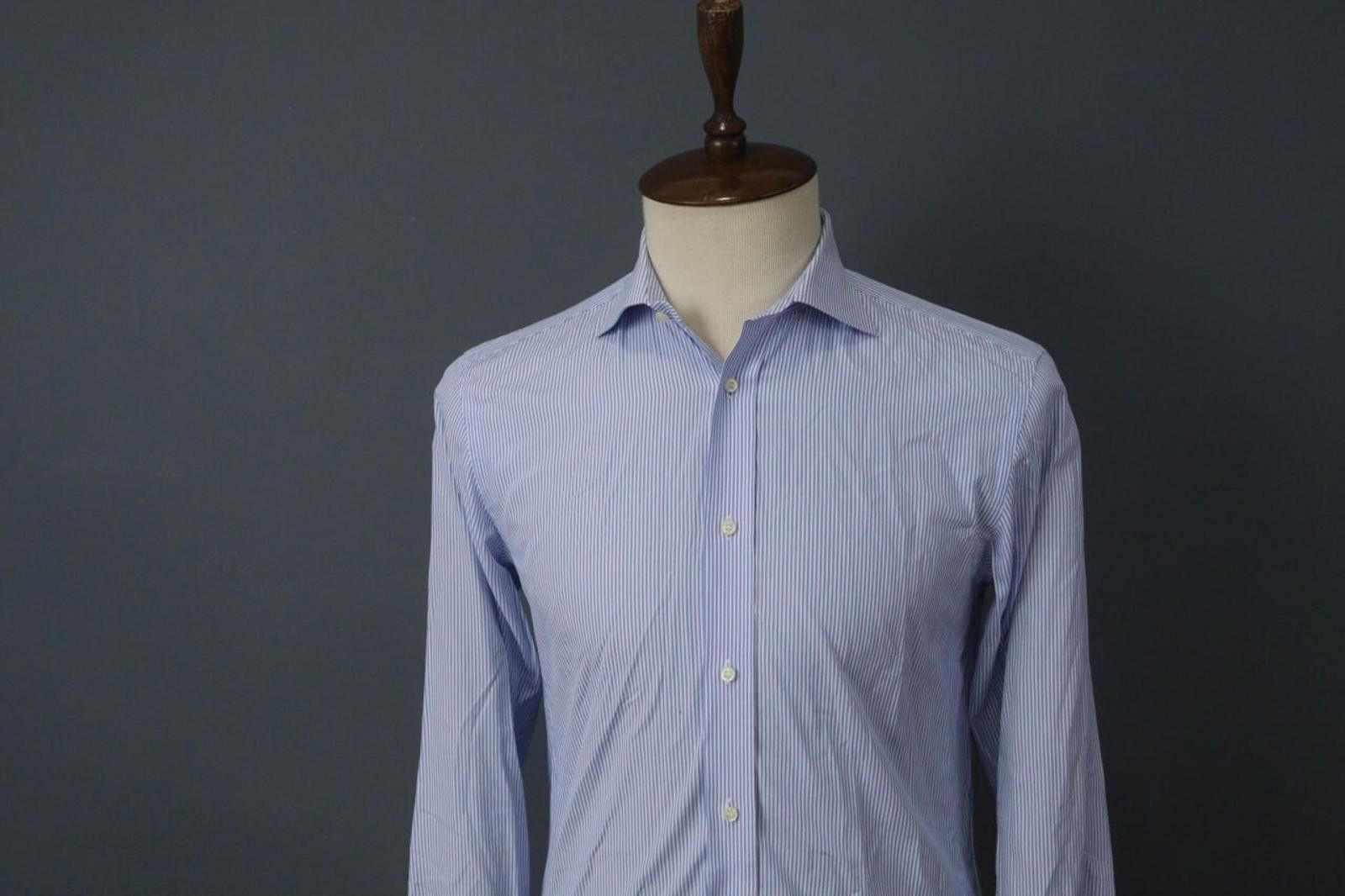 Designer Boggi 100% Cotton White Button Front Dress Shirt Size 40 Size 38R - 2 Thumbnail