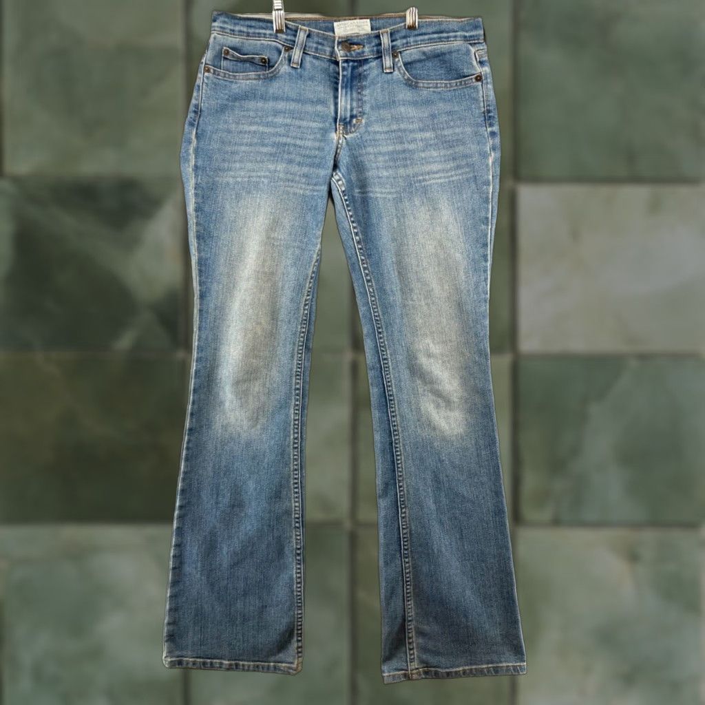 American Eagle Outfitters American Eagle Outfitters Jeans 4 Tall Flare Stretch Blue Medium Wash 90s Womens Size 27" / US 4 / IT 40 - 1 Thumbnail