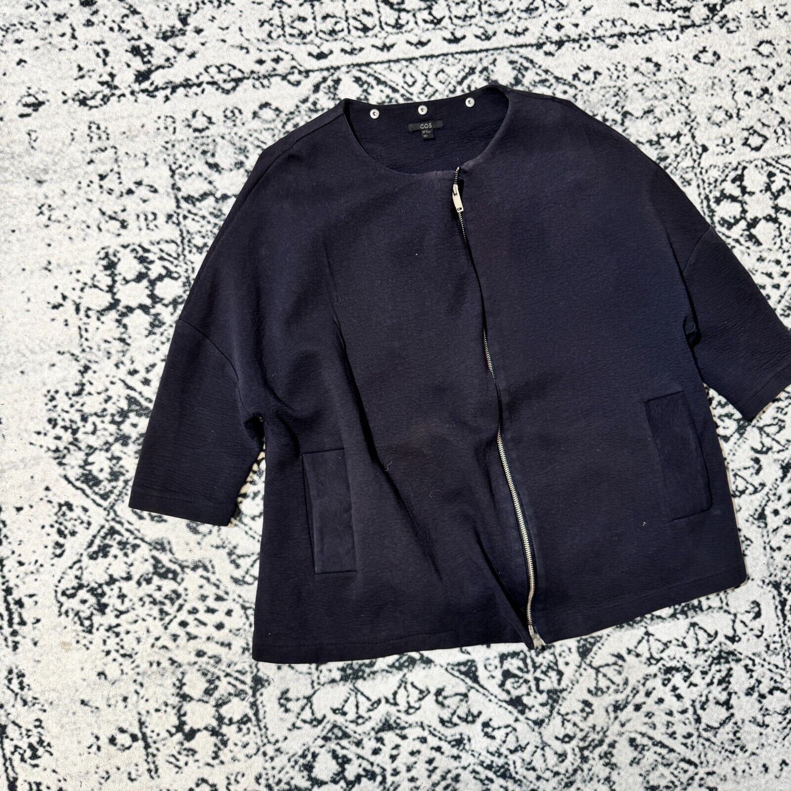 Cos × Vintage Vintage Cos Navy Cotton Blazer Jacket Size XS Y2K 90s Size US XS / EU 42 / 0 - 3 Thumbnail