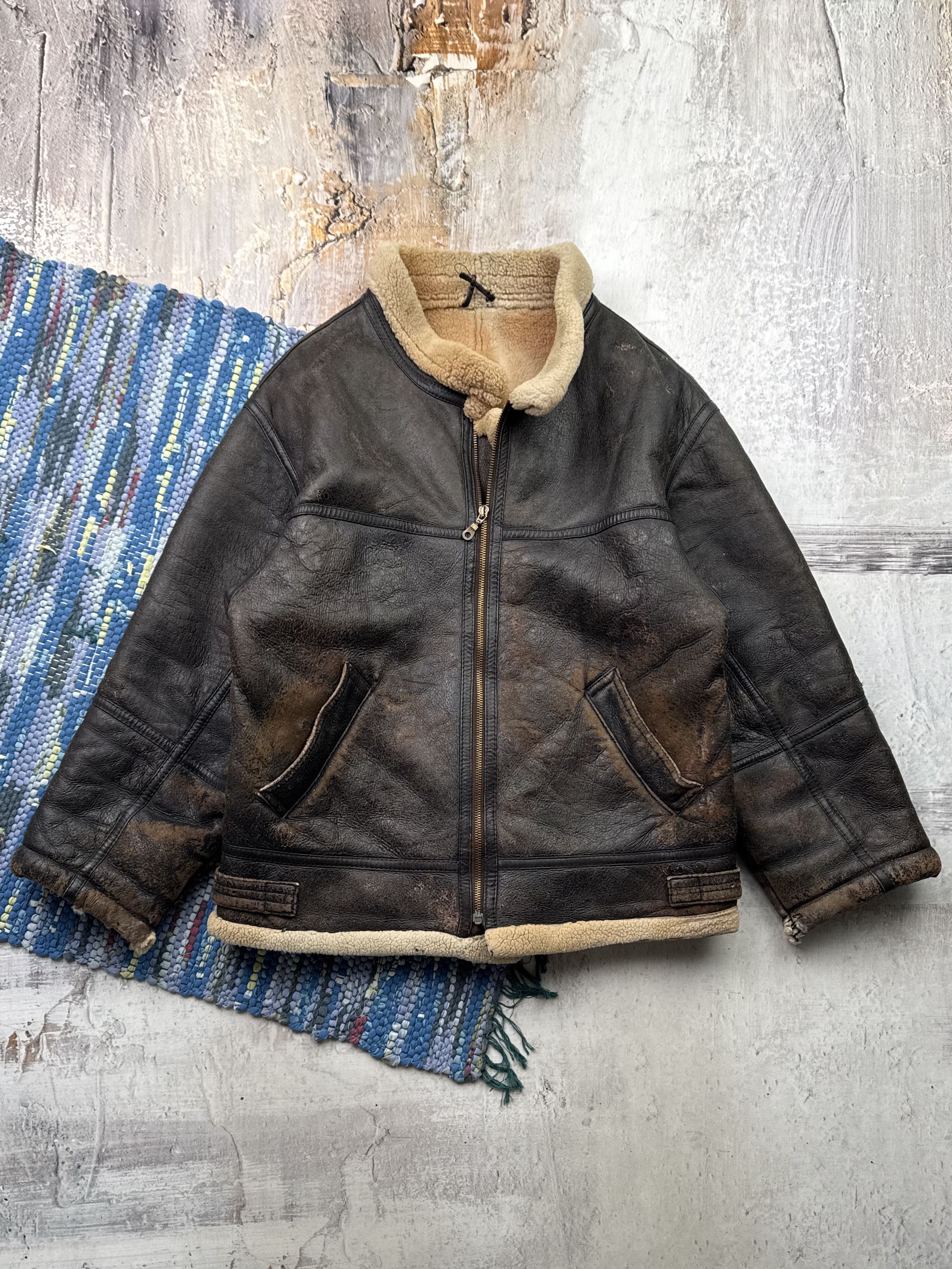 Vintage Vintage Real Sheepskin Jacket A683D15(464) Size US S / EU 44-46 / 1 - 1 Thumbnail