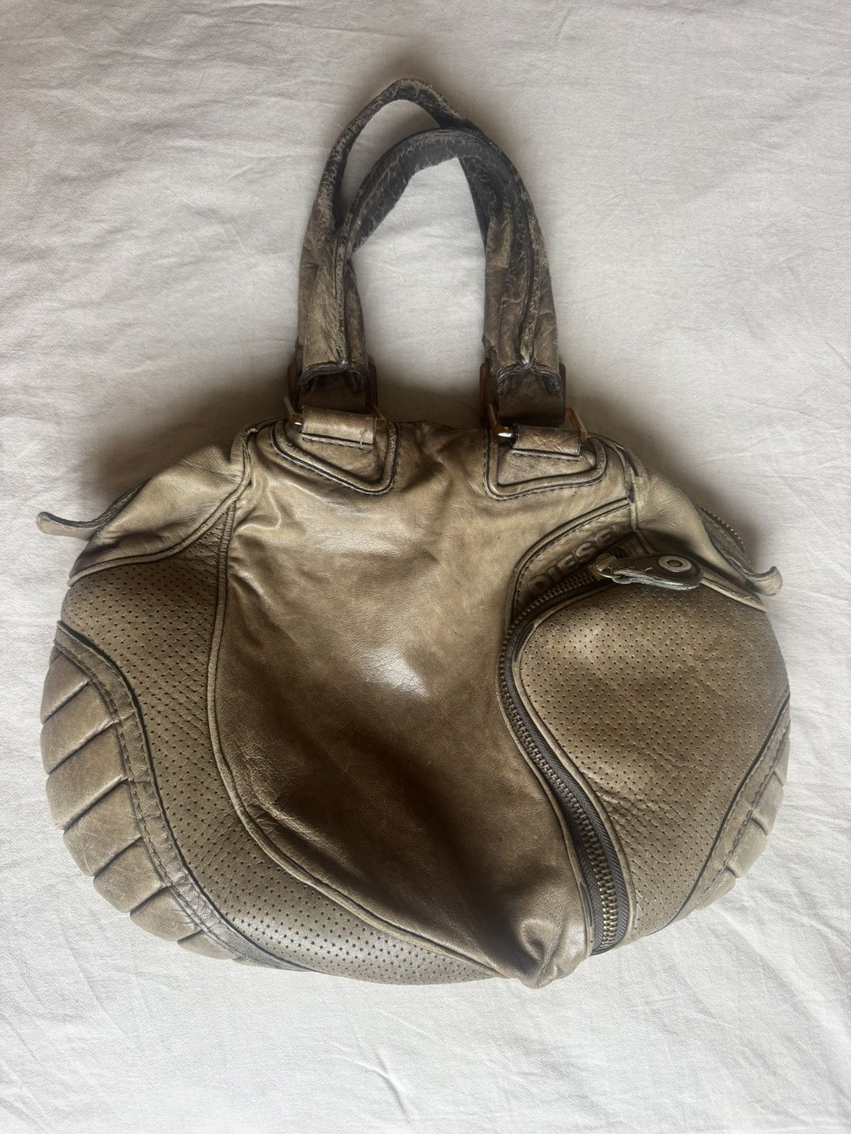 Diesel Diesel archive moto leather handbag khaki Size ONE SIZE - 1 Thumbnail