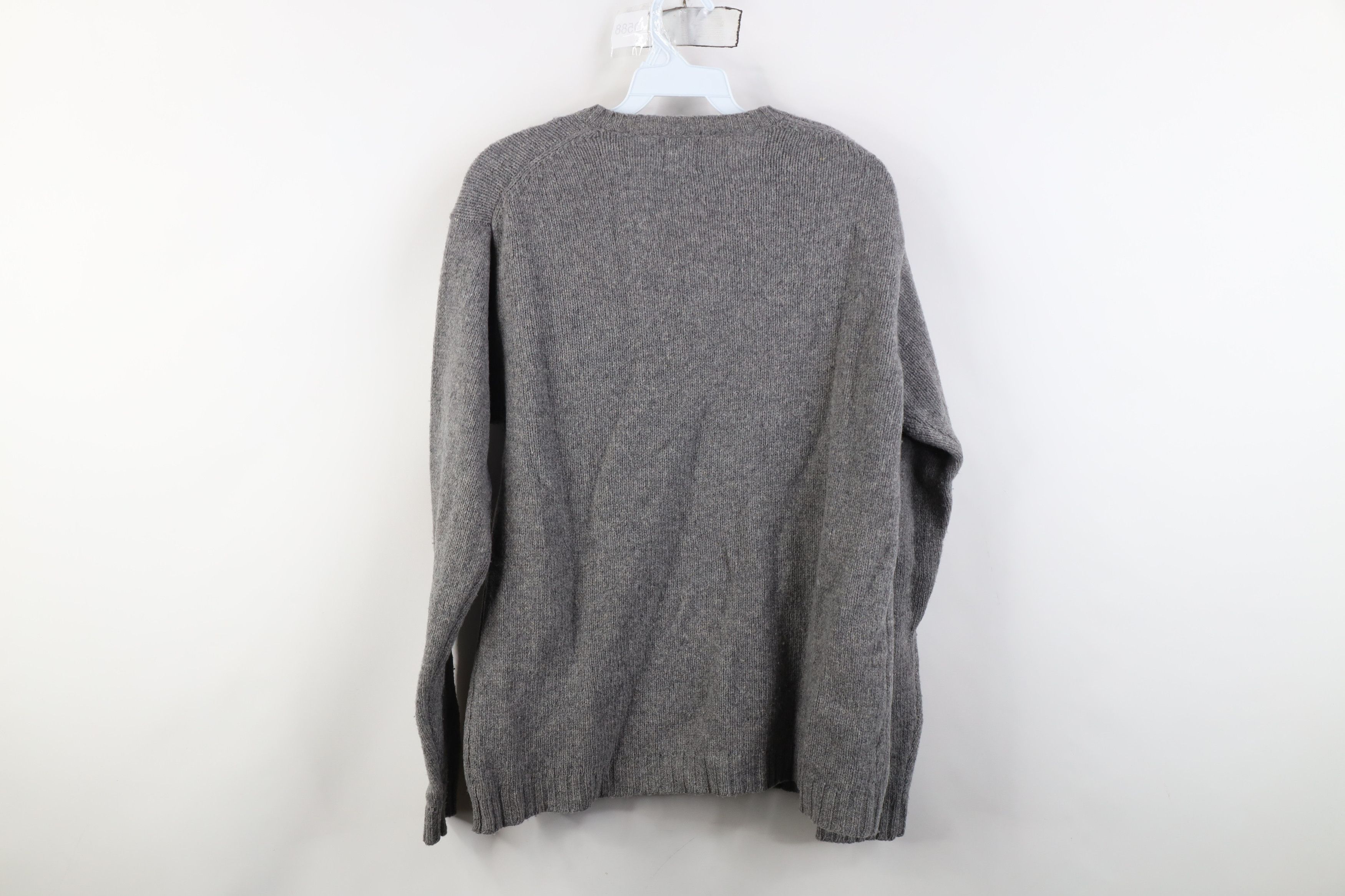 Gap Vintage 90s Y2K Gap Ribbed Knit V-Neck Sweater Gray Size US XS / EU 42 / 0 - 8 Thumbnail