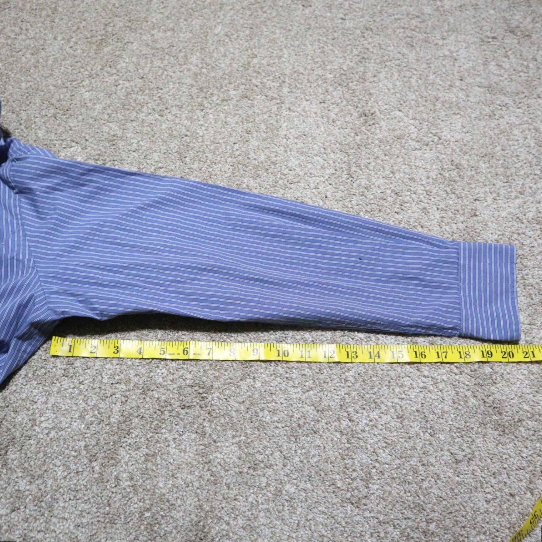 Dockers Dockers Shirt Button-Up Long Sleeve Blue Striped 16/16.5 Size L Large 16 16.5 Adult Men Size Regular Blue Shirt Button Front Size US L / EU 52-54 / 3 - 7 Thumbnail
