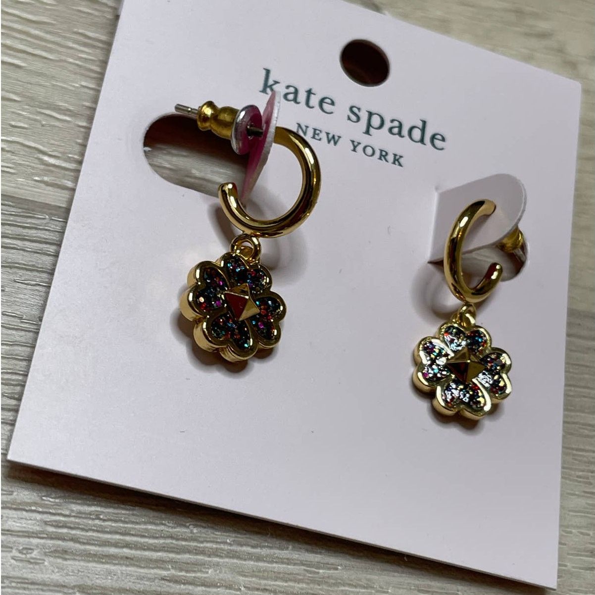 Kate Spade Kate Spade spades & studs enamel huggies Earrings in Multi Size ONE SIZE - 2 Thumbnail