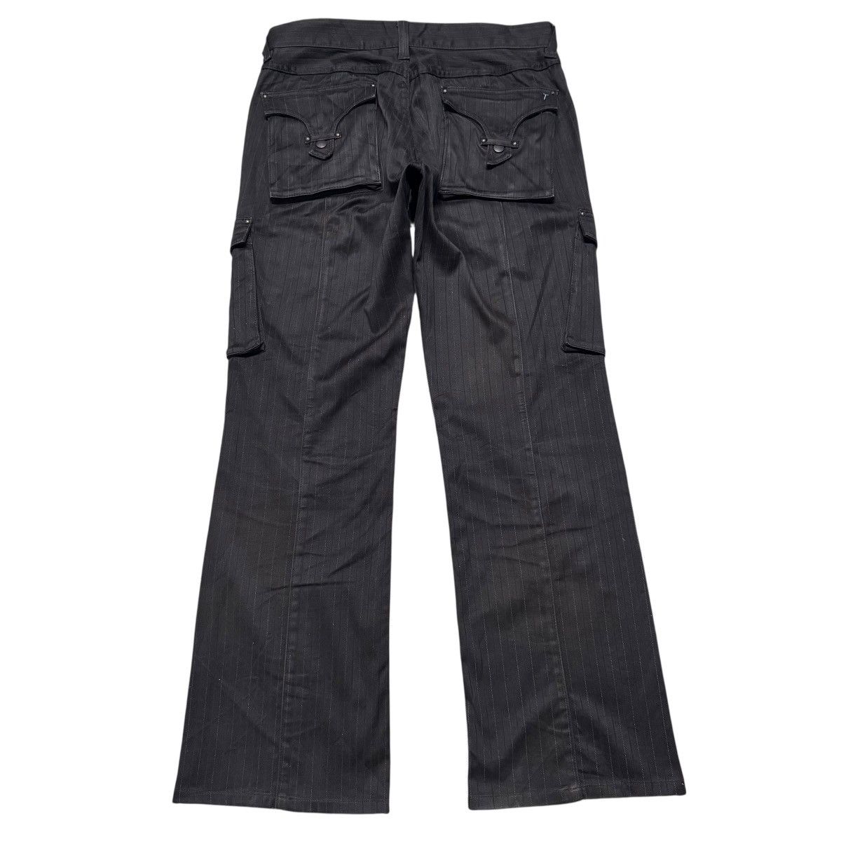 HIDEAWAYS Hideaways Nicole Pinstriped Cargo Pants Flare Size US 34 / EU 50 - 2 Thumbnail