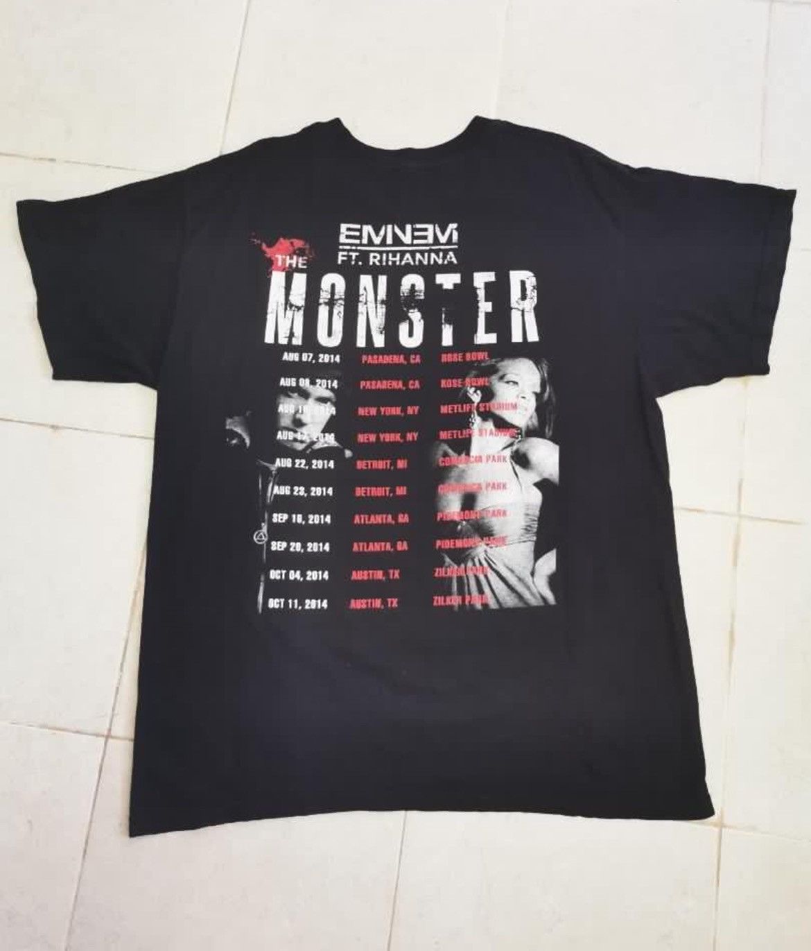 Band Tees Vintage Band Eminem X Rihanna The Monster Tour 2014 | Grailed