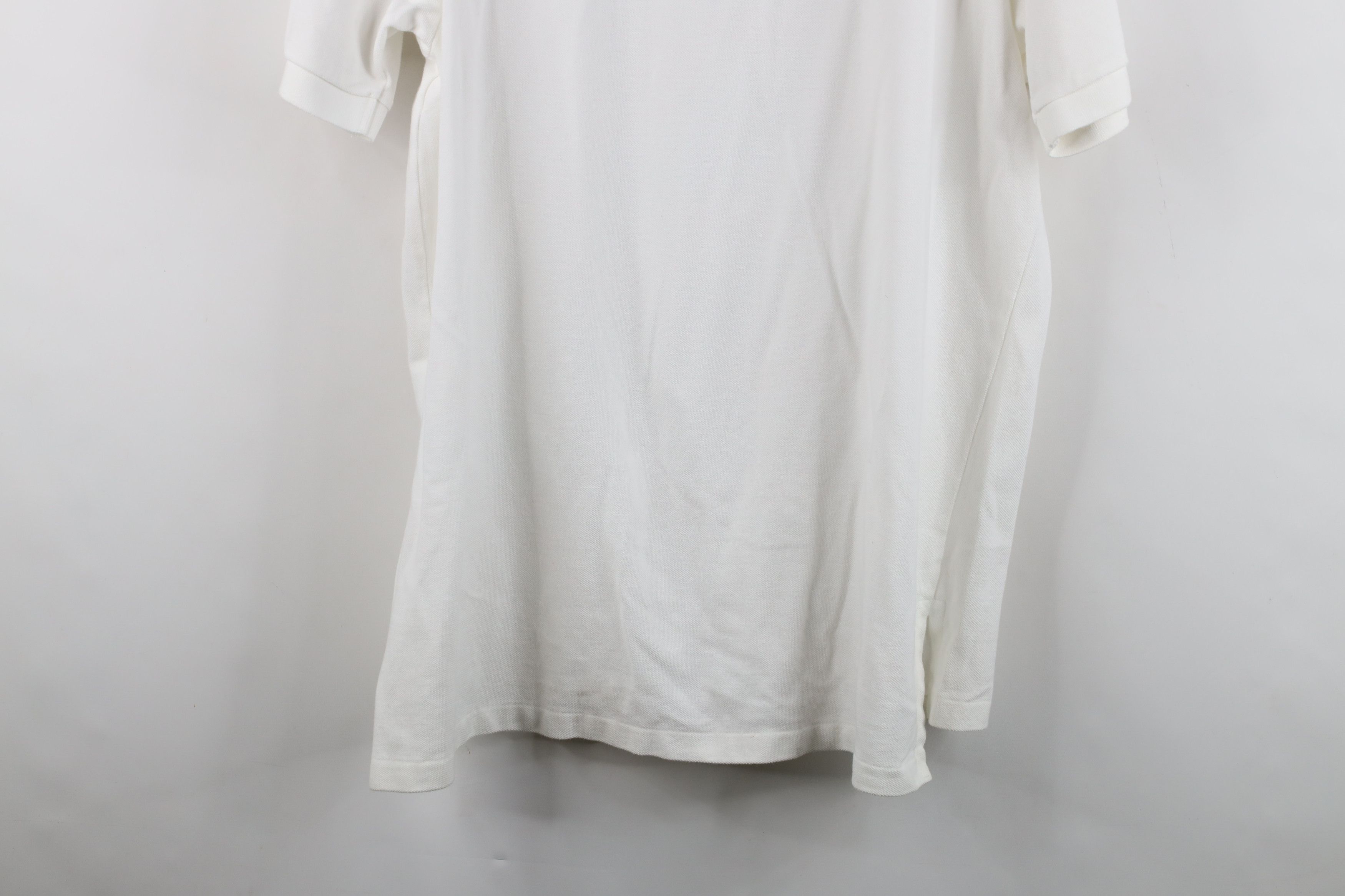 Ralph Lauren Vintage Ralph Lauren Pique Cotton Knit Golf Polo Shirt White Size US XL / EU 56 / 4 - 13 Thumbnail