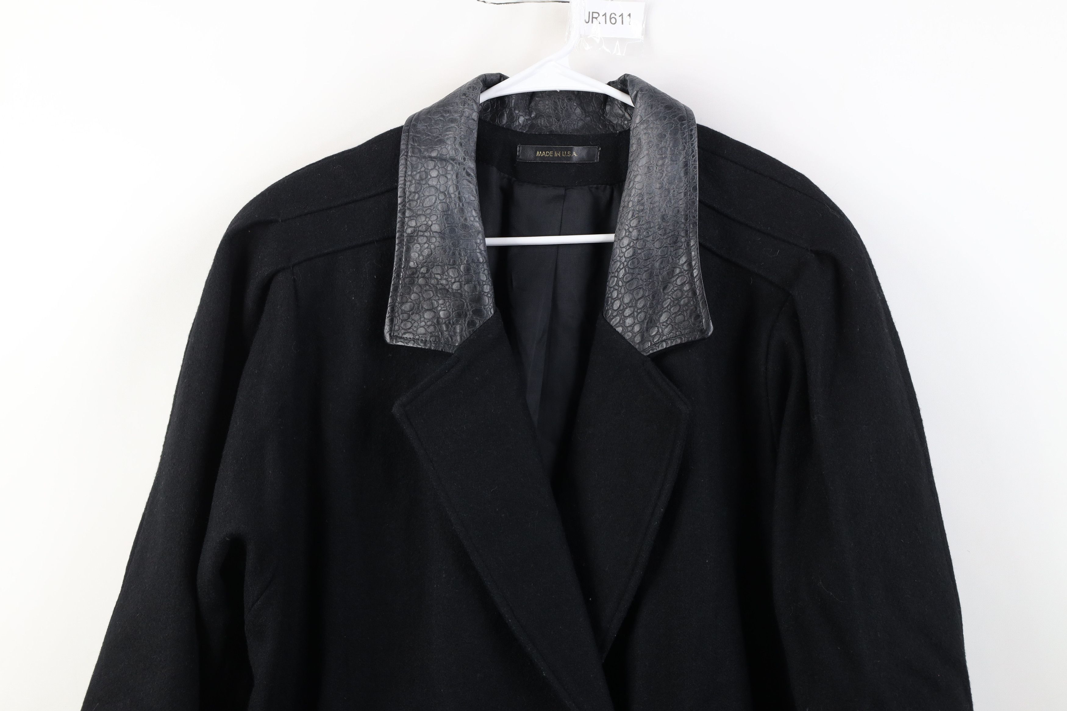 Vintage Vintage 70s 80s Streetwear Trim Trench Coat Jacket Black USA Size XXL / US 16-18 / IT 52-54 - 2 Thumbnail