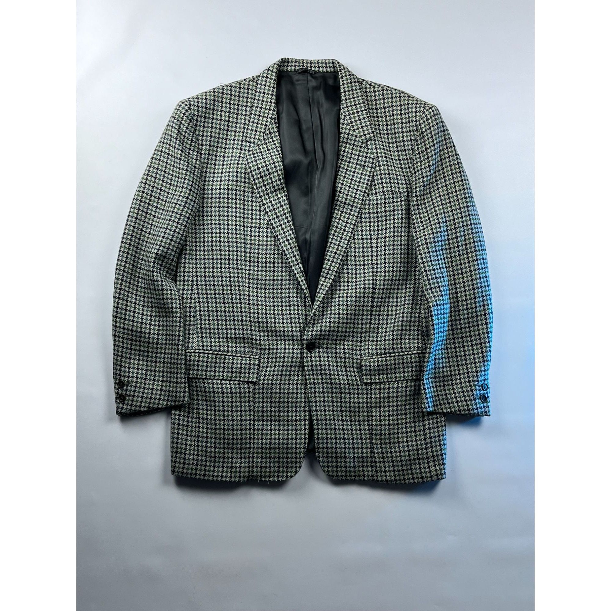 Vintage Gianni Versace Made In Italy Houndstooth Blazer