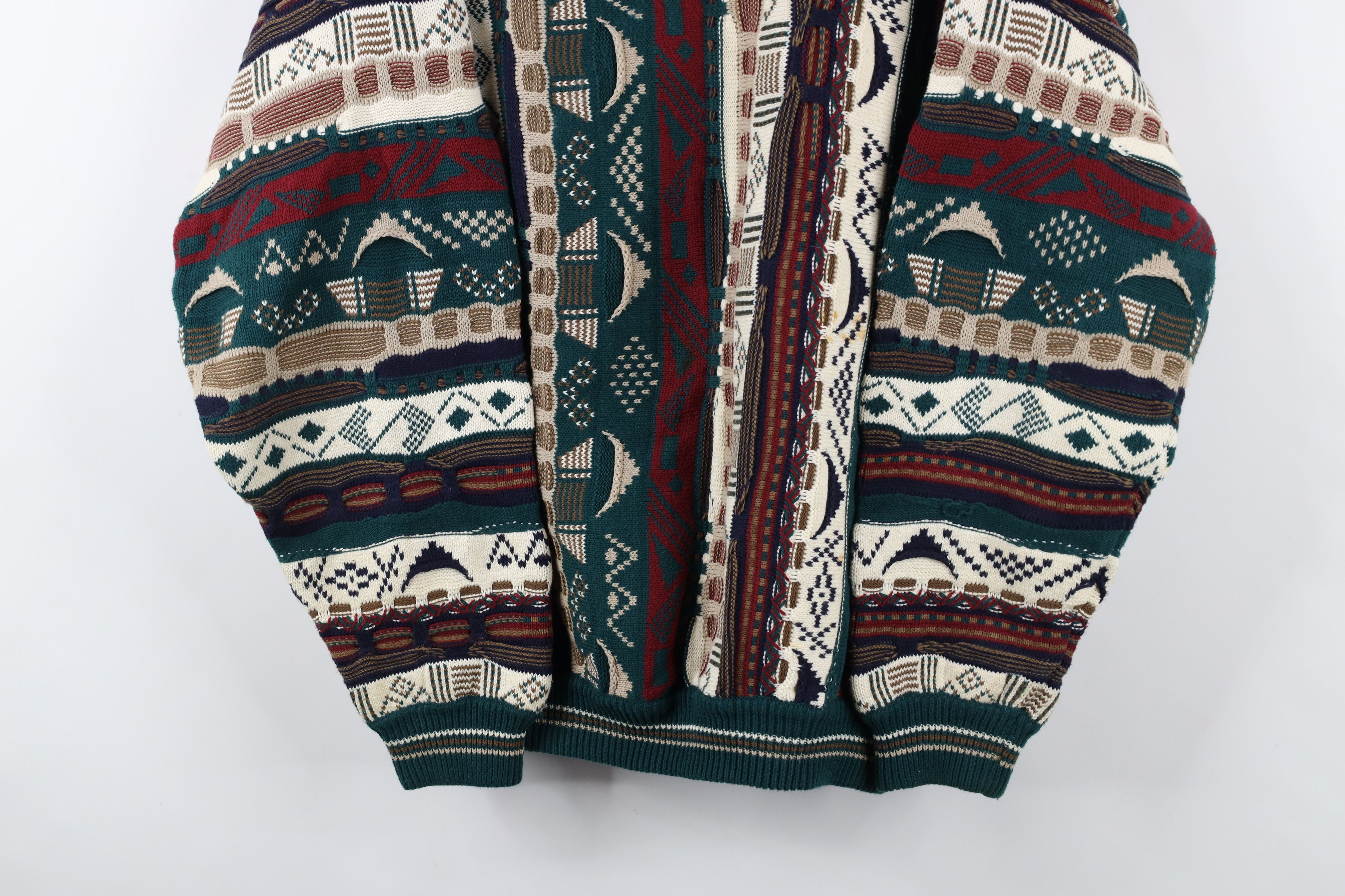 Vintage Vintage 90s Coogi Style Rainbow Striped Knit Sweater Size US L / EU 52-54 / 3 - 3 Thumbnail