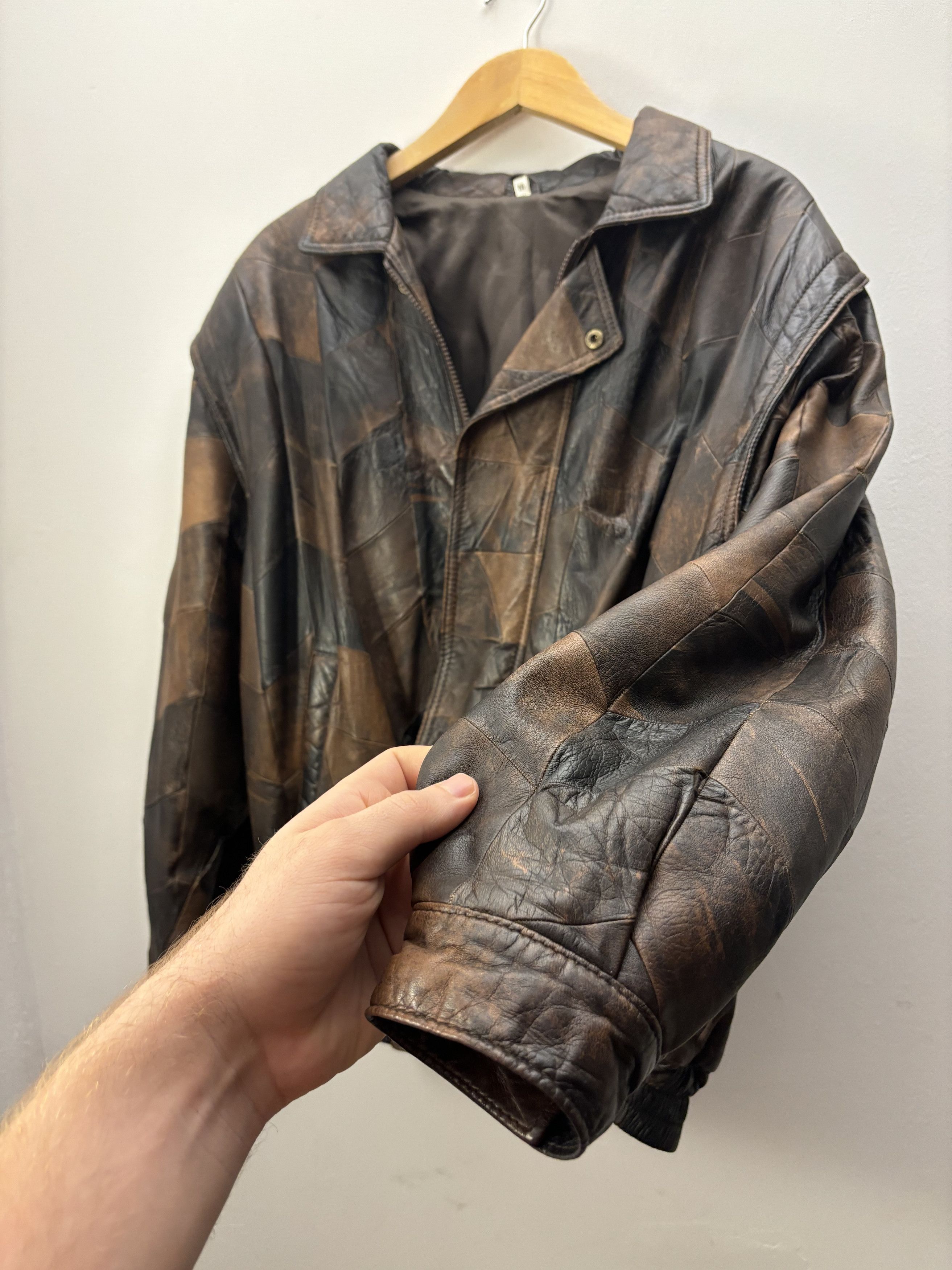 Vintage Vintage Patchwork Leather Jacket Size US M / EU 48-50 / 2 - 8 Thumbnail