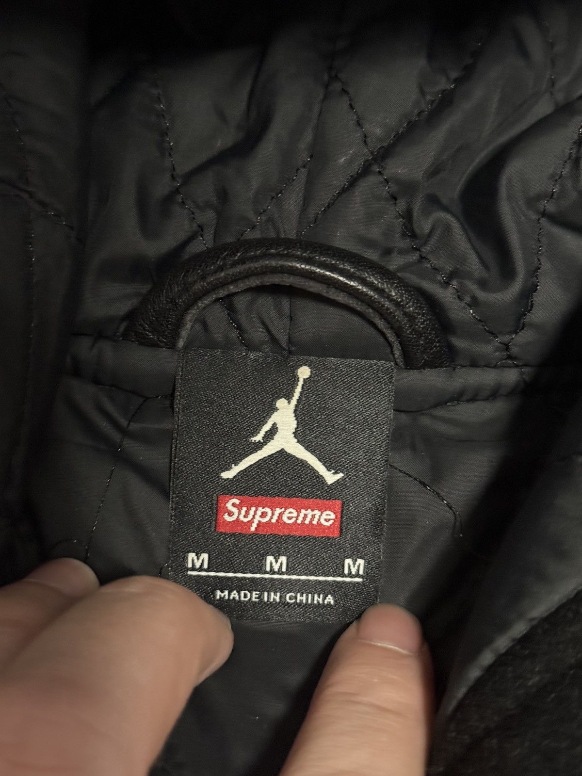 Jordan Brand × Supreme Supreme nike Jordan hooded varsity jacket Size US M / EU 48-50 / 2 - 4 Thumbnail