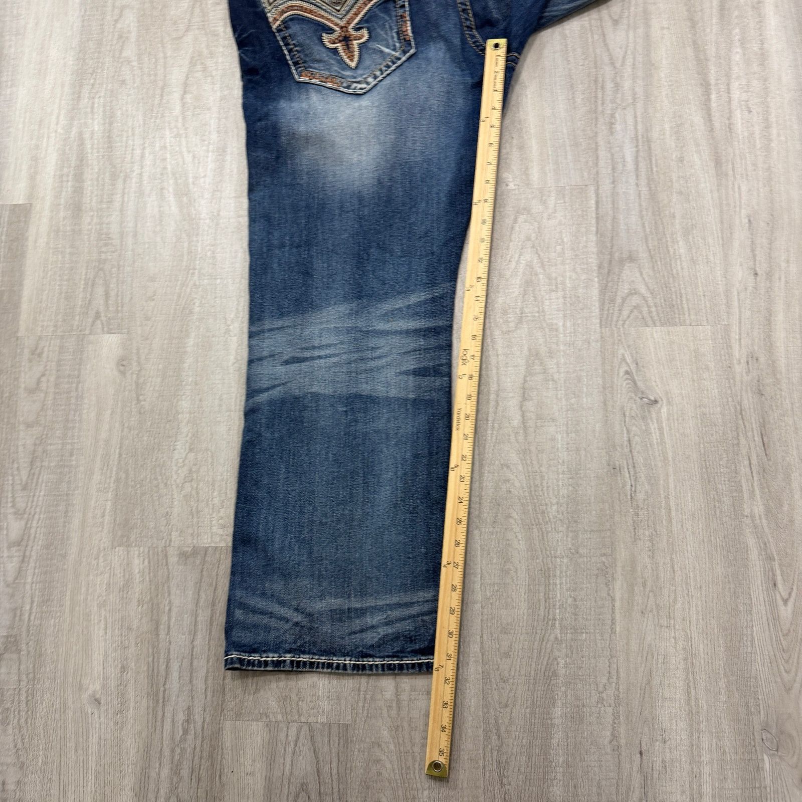 Rock Revival Rock Revival Remy Relaxed Straight Jeans 40 (Fits 40x32) Size US 40 / EU 56 - 14 Thumbnail