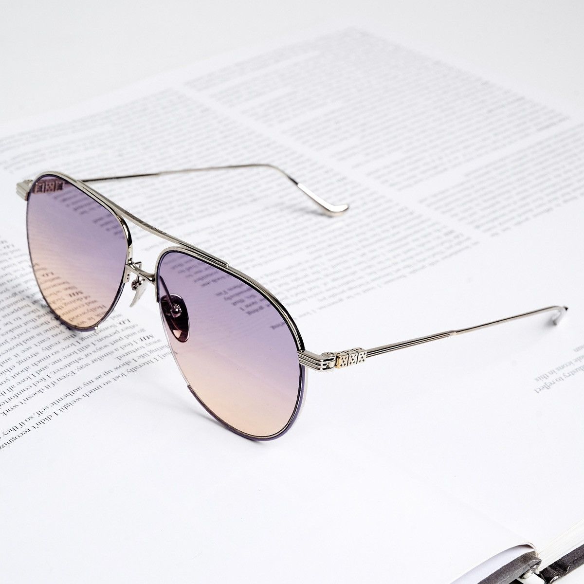 Chrome Hearts CHROME HEARTS STEPPIN' BLU II LAVENDER/SHINY SILVER SUNGLASSES Size ONE SIZE - 2 Thumbnail