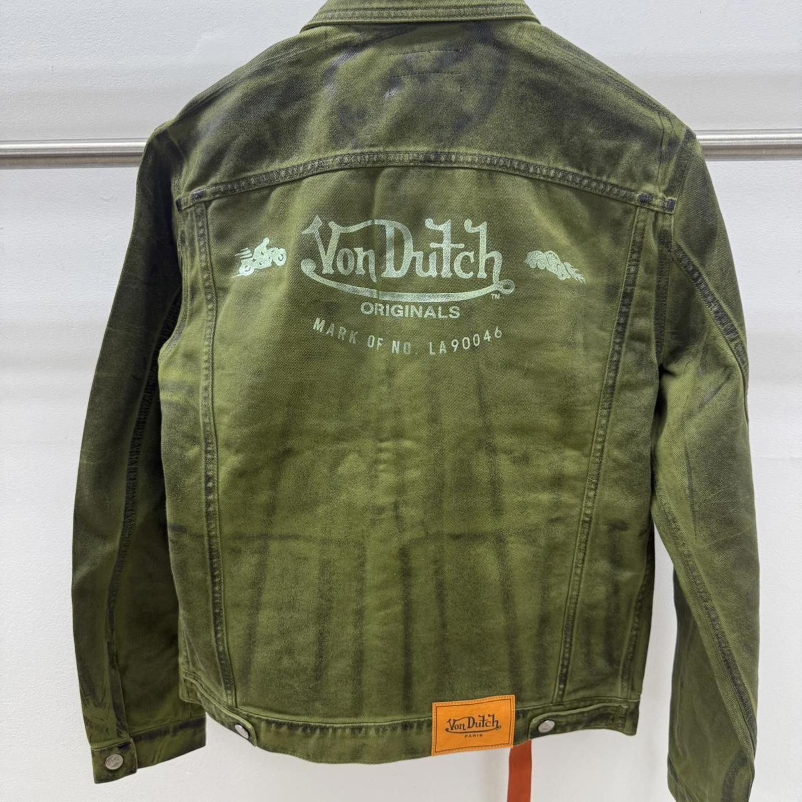 Von Dutch Von Dutch Paris Khaki Green Denim Jacket Size XXL Size US XXL / EU 58 / 5 - 2 Thumbnail