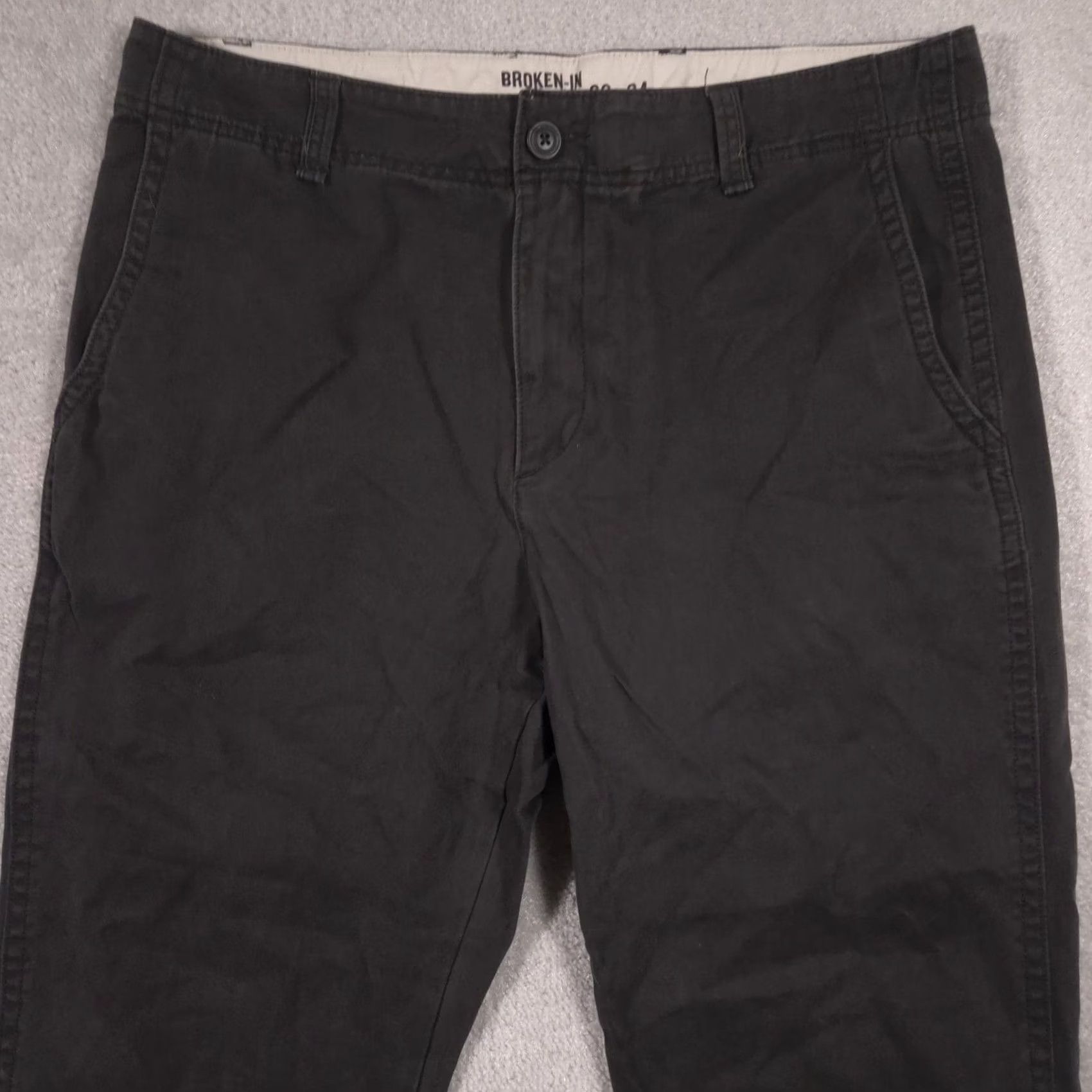 Old Navy Old Navy Broken-In Khakis Pants Mens 38x32 Gray Chino Flat Front Straight Leg Regular Waist 36 Size US 36 / EU 52 - 3 Thumbnail
