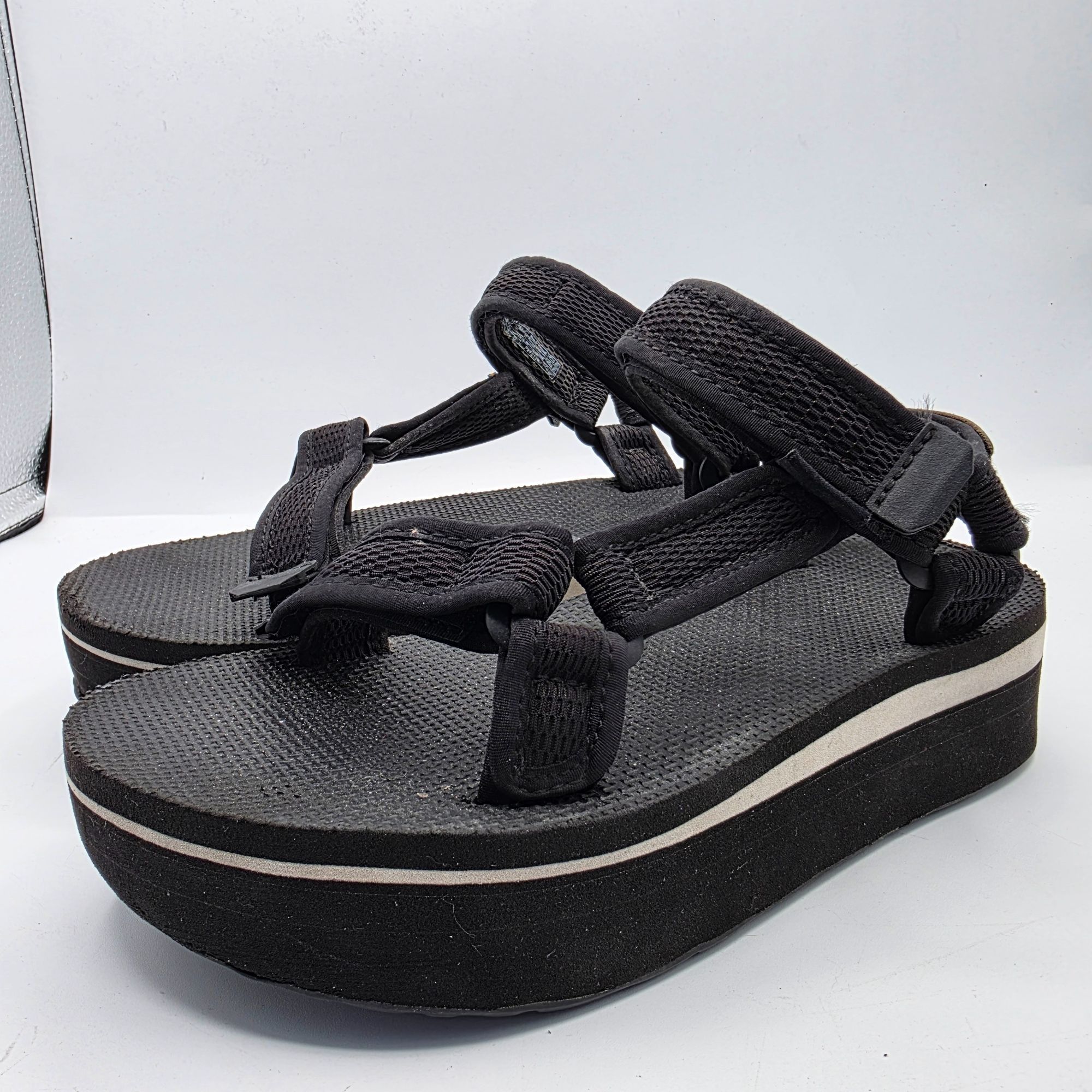 Teva Teva Flatform Universal Mesh Print Womens Size 6 Black Platf Size US 6 / IT 36 - 4 Thumbnail